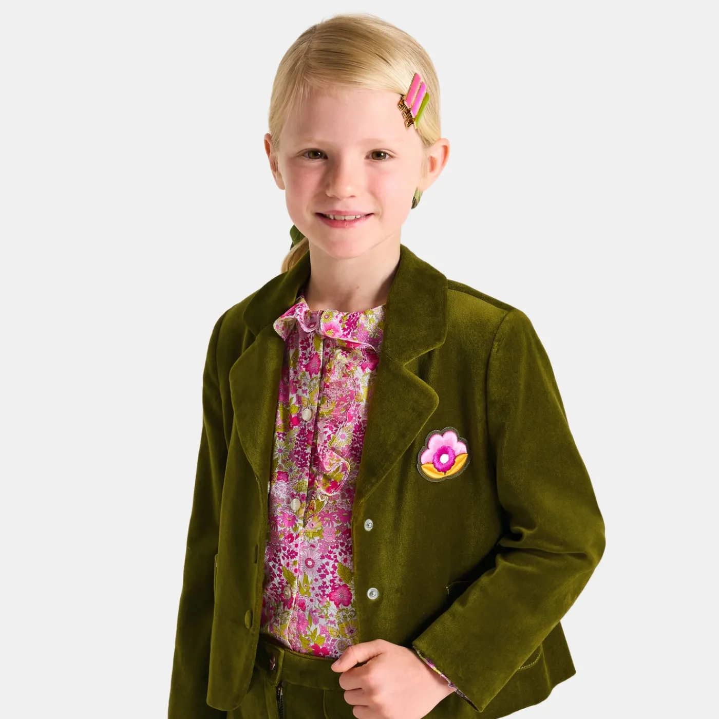 Enfant Jacadi Blazer enfant fille en velours lisse -