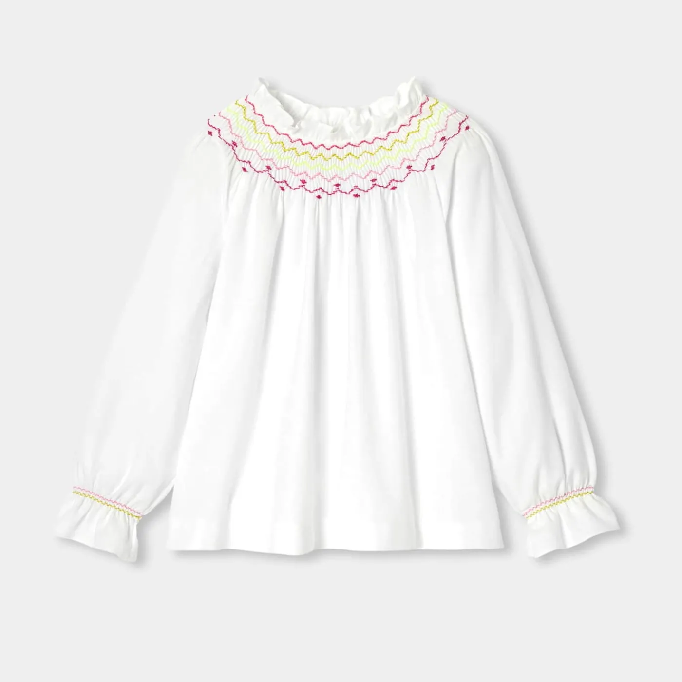 Enfant Jacadi Blouse enfant fille en flanelle - blanc