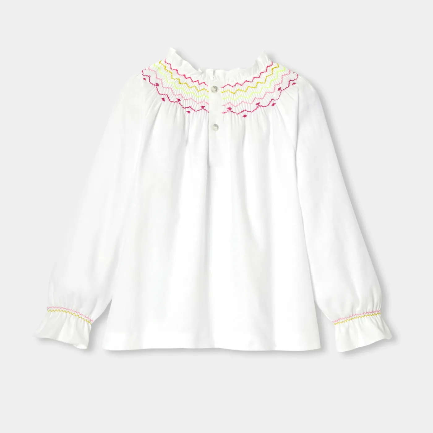 Enfant Jacadi Blouse enfant fille en flanelle - blanc