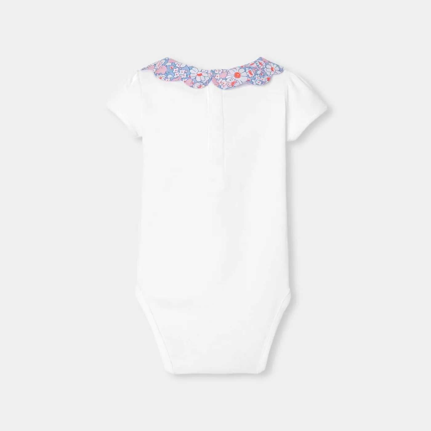 Jacadi Body bébé fille à col en tissu Liberty - blanc