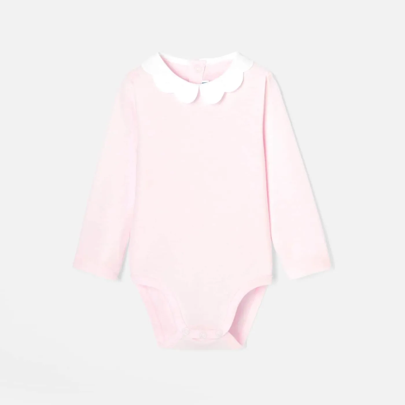 Jacadi Body bébé fille à col festonné - rose poudre