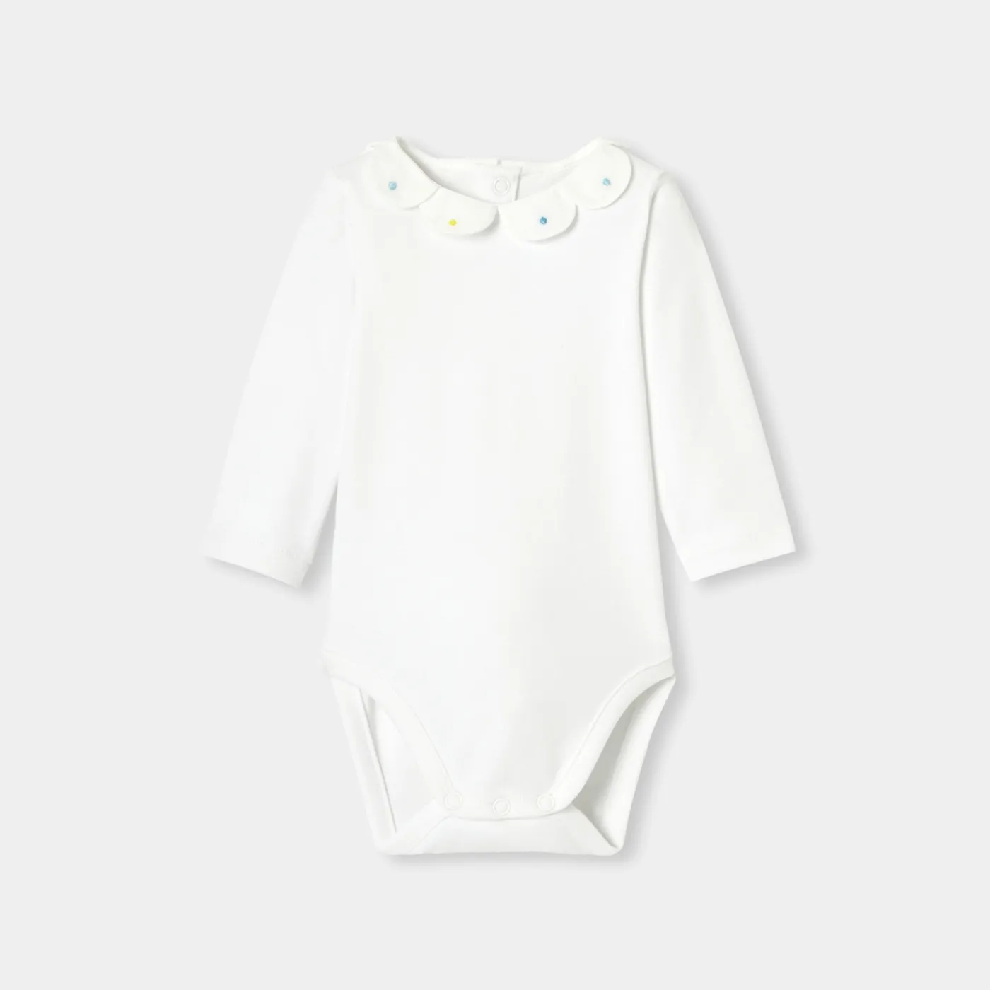 Jacadi Body bébé fille à col pétales - blanc