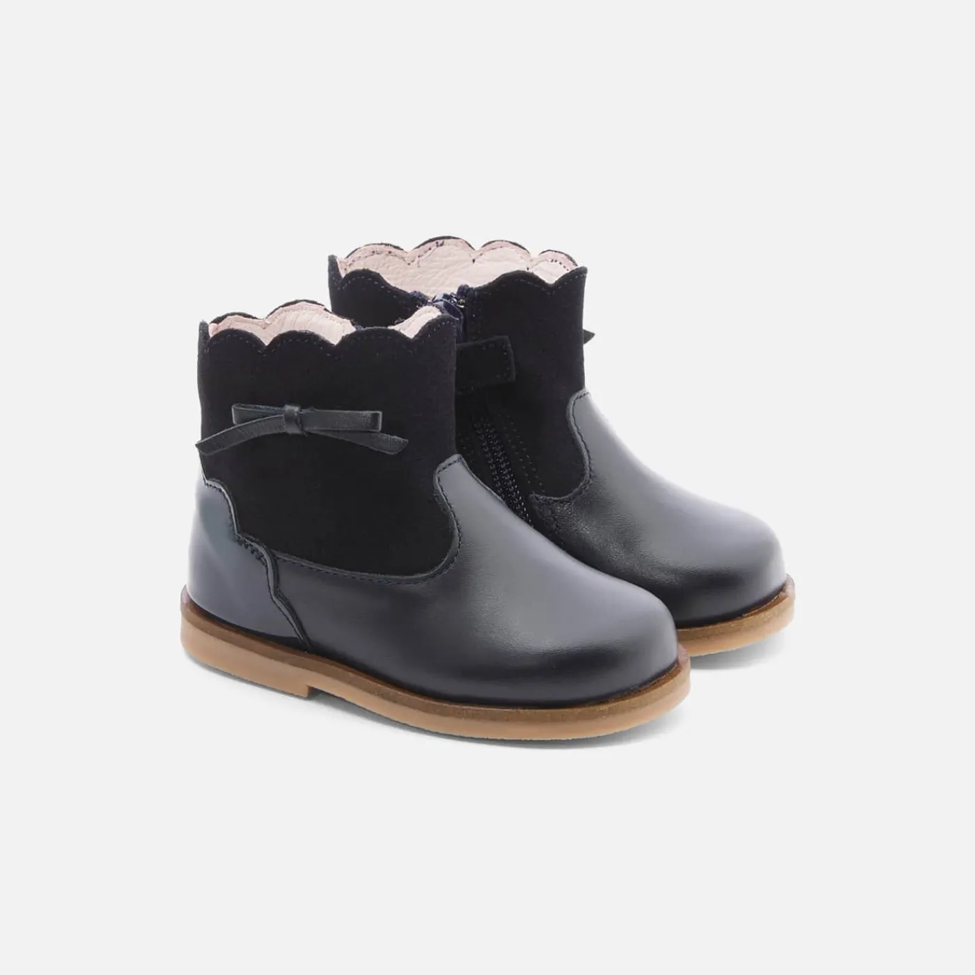 Jacadi Bottines bébé fille en cuir - marine