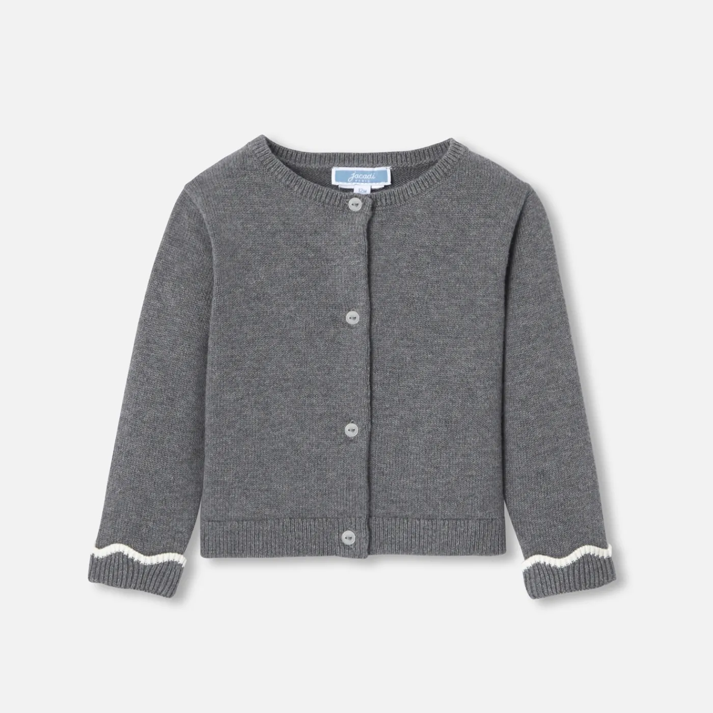 Jacadi Cardigan bébé fille en tricot - gris anthracite