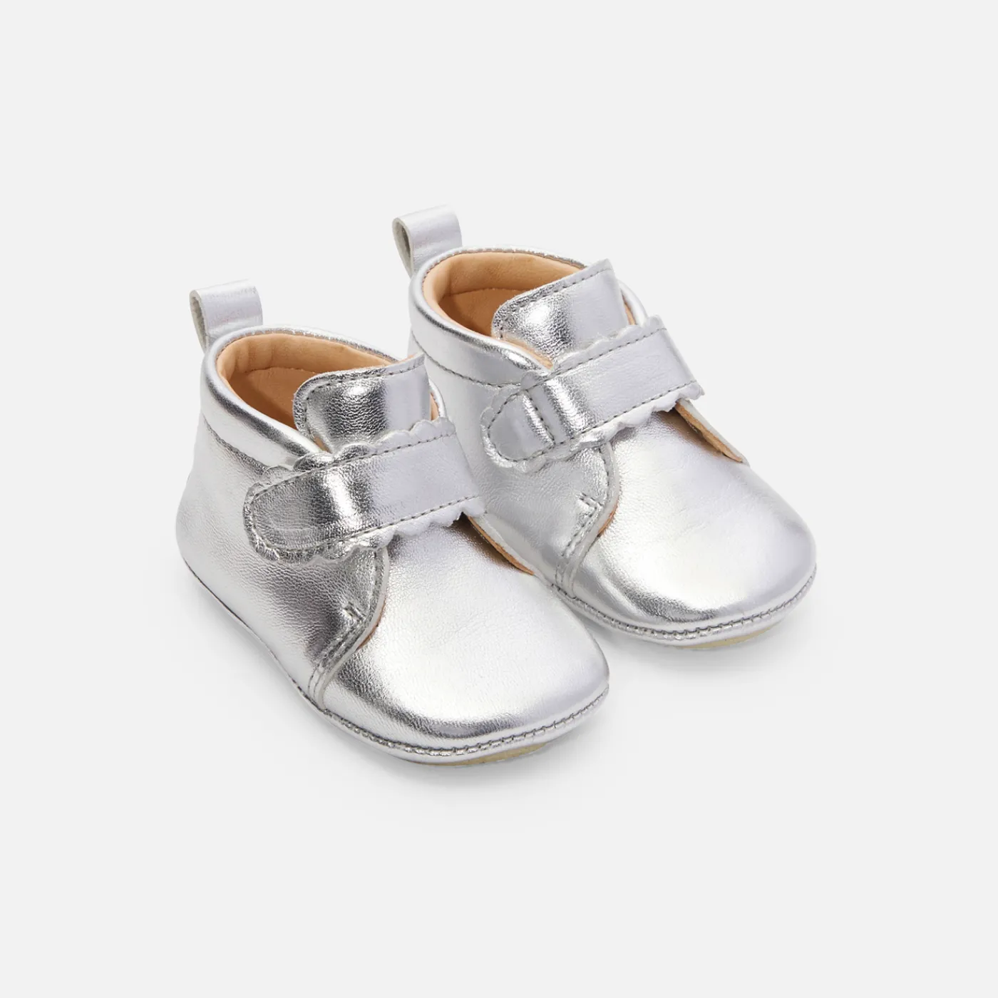 Jacadi Chaussons bébé fille en cuir irisé -