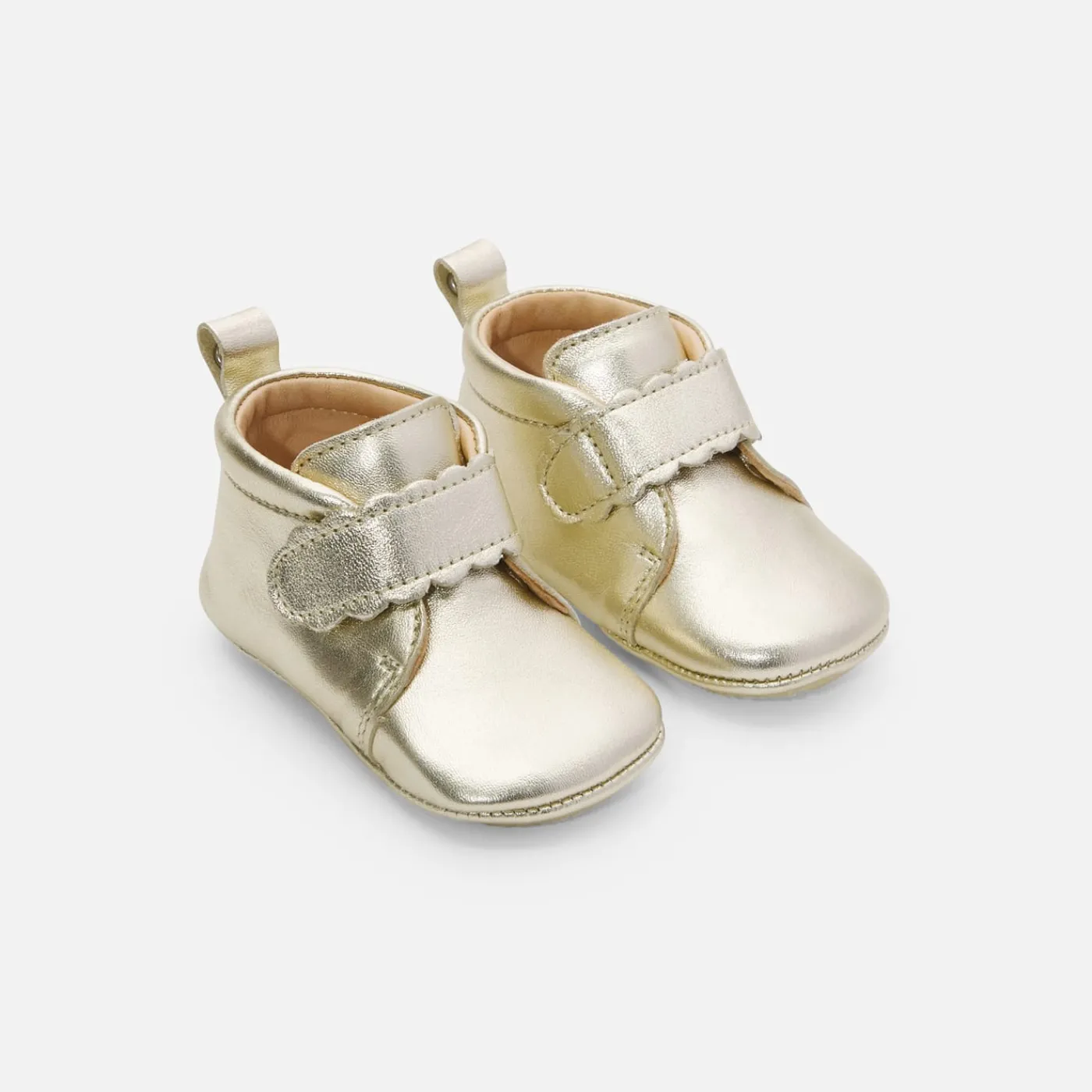 Jacadi Chaussons bébé fille en cuir irisé -