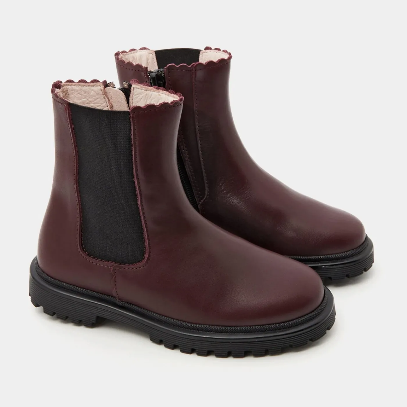 Enfant Jacadi Chelsea boots enfant fille en cuir lisse -