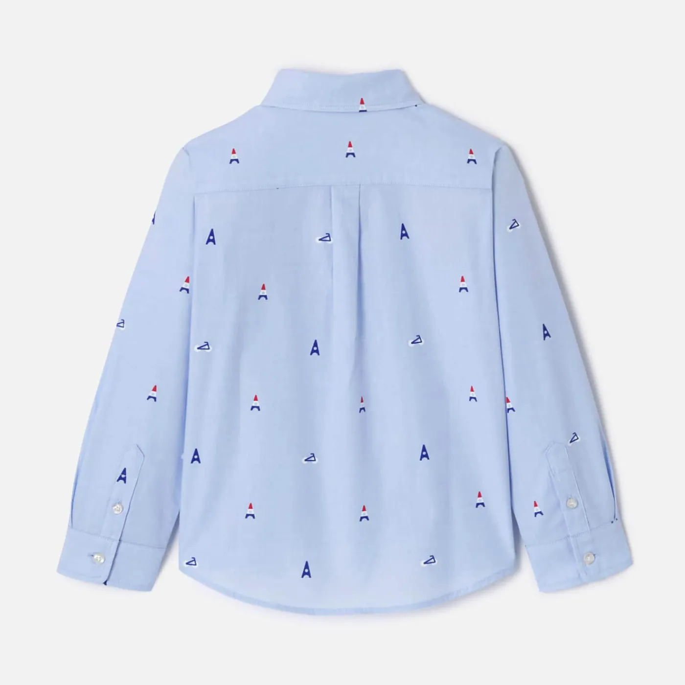 Enfant Jacadi Chemise enfant garçon motifs parisiens - bleu clair