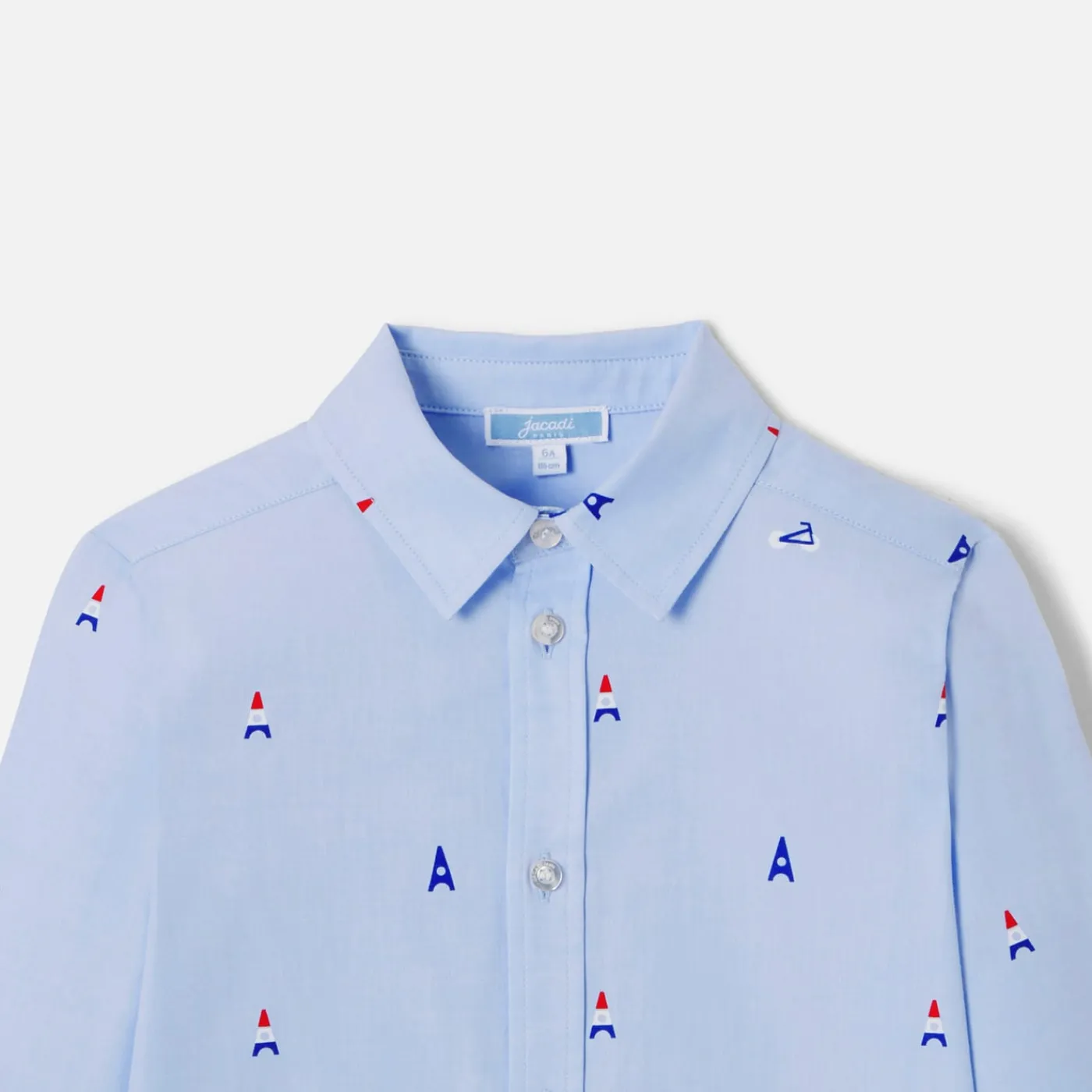 Enfant Jacadi Chemise enfant garçon motifs parisiens - bleu clair