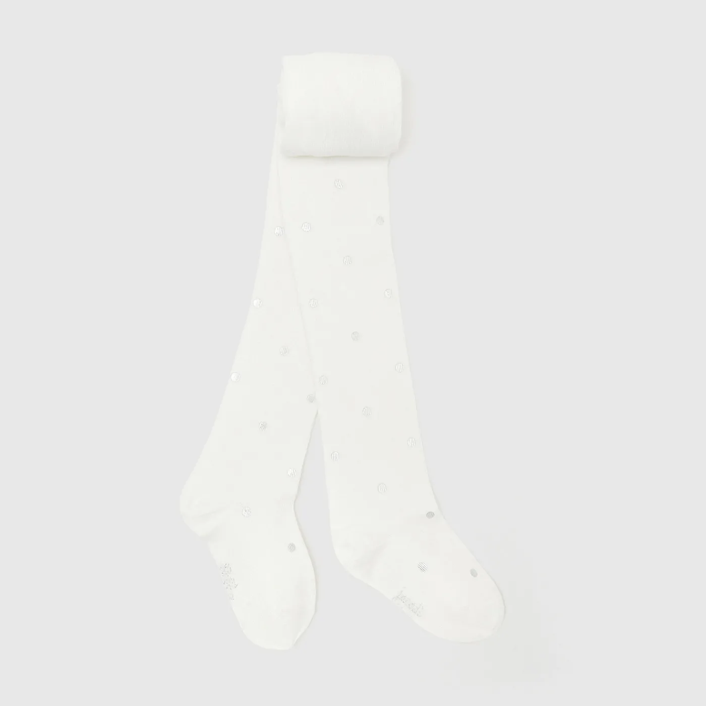 Enfant Jacadi Collants à pois en Lurex enfant fille - blanc doux