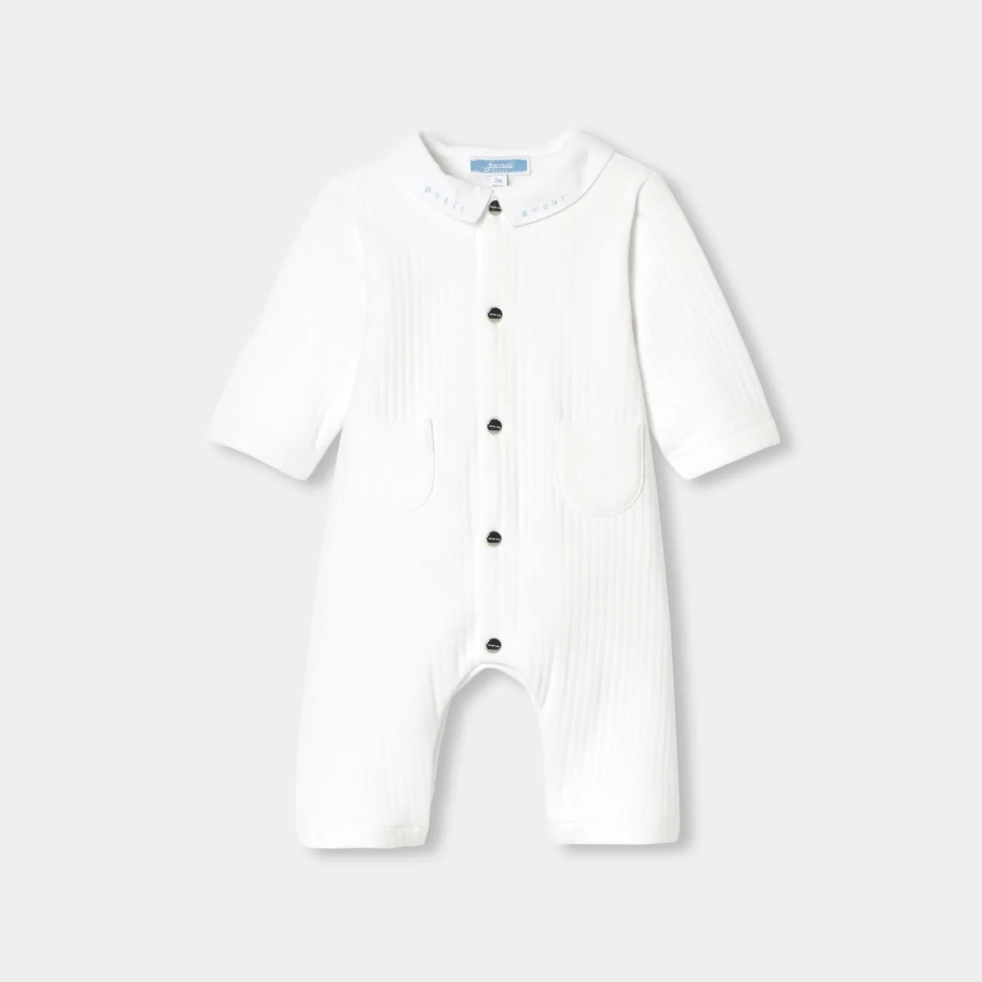 Jacadi Combinaison bébé en jersey quilté - blanc