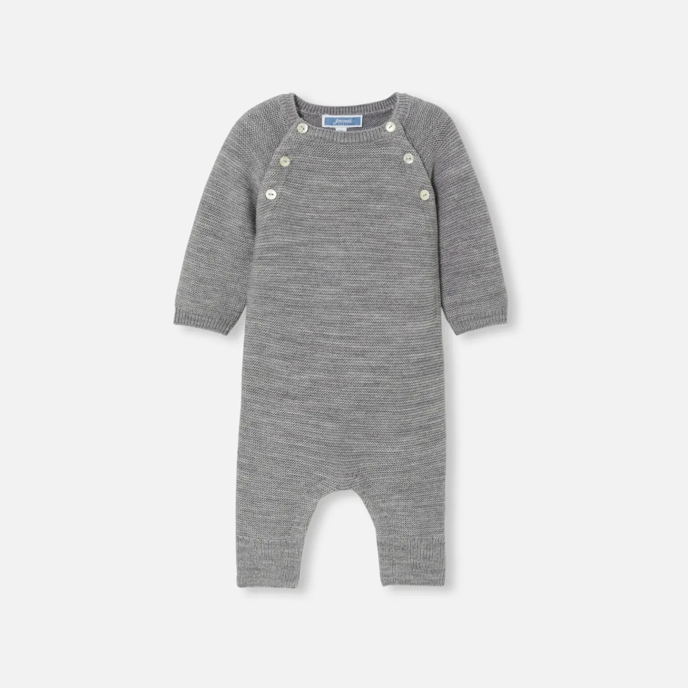 Jacadi Combinaison bébé en laine mérinos - gris chine clair