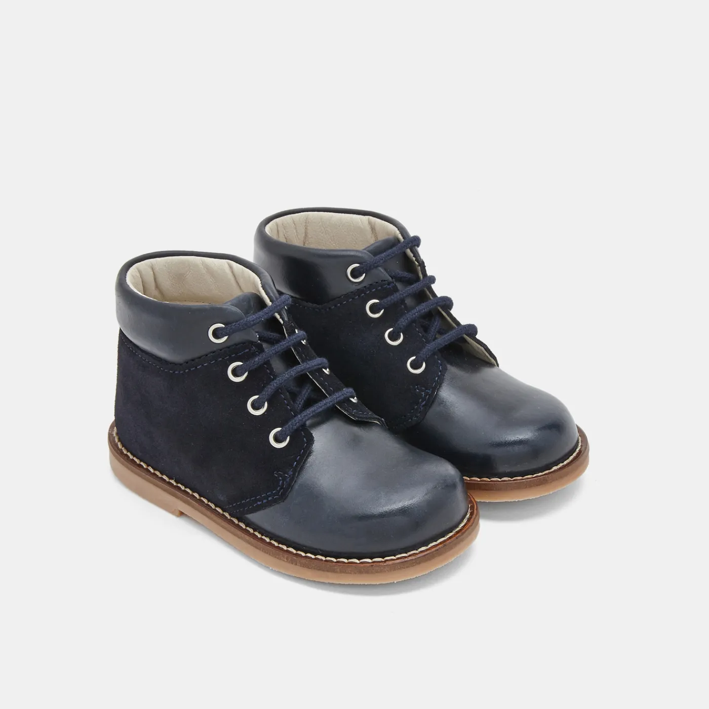 Jacadi Desert boots bébé garçon en cuir - marine