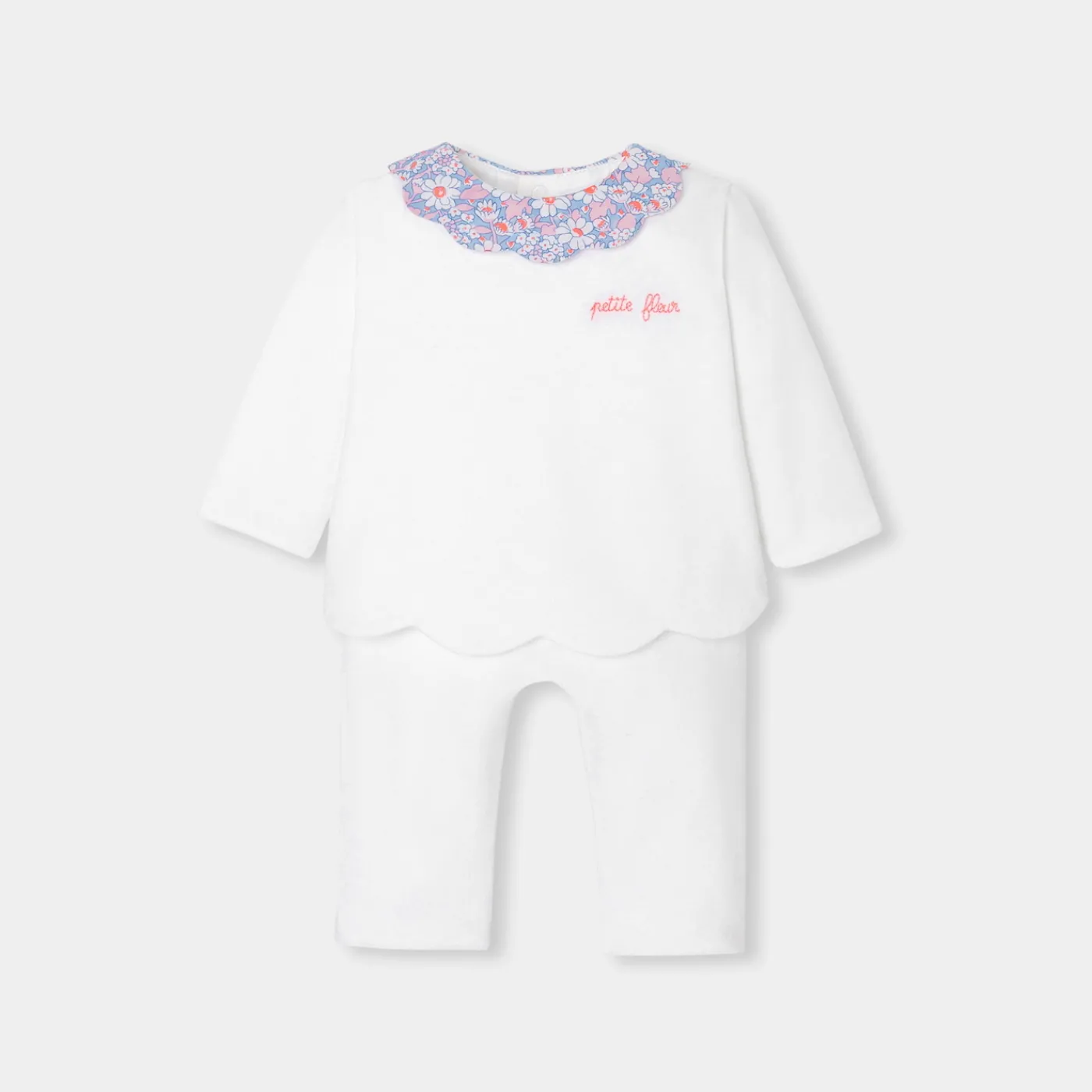 Jacadi Ensemble bébé fille en double jersey - blanc