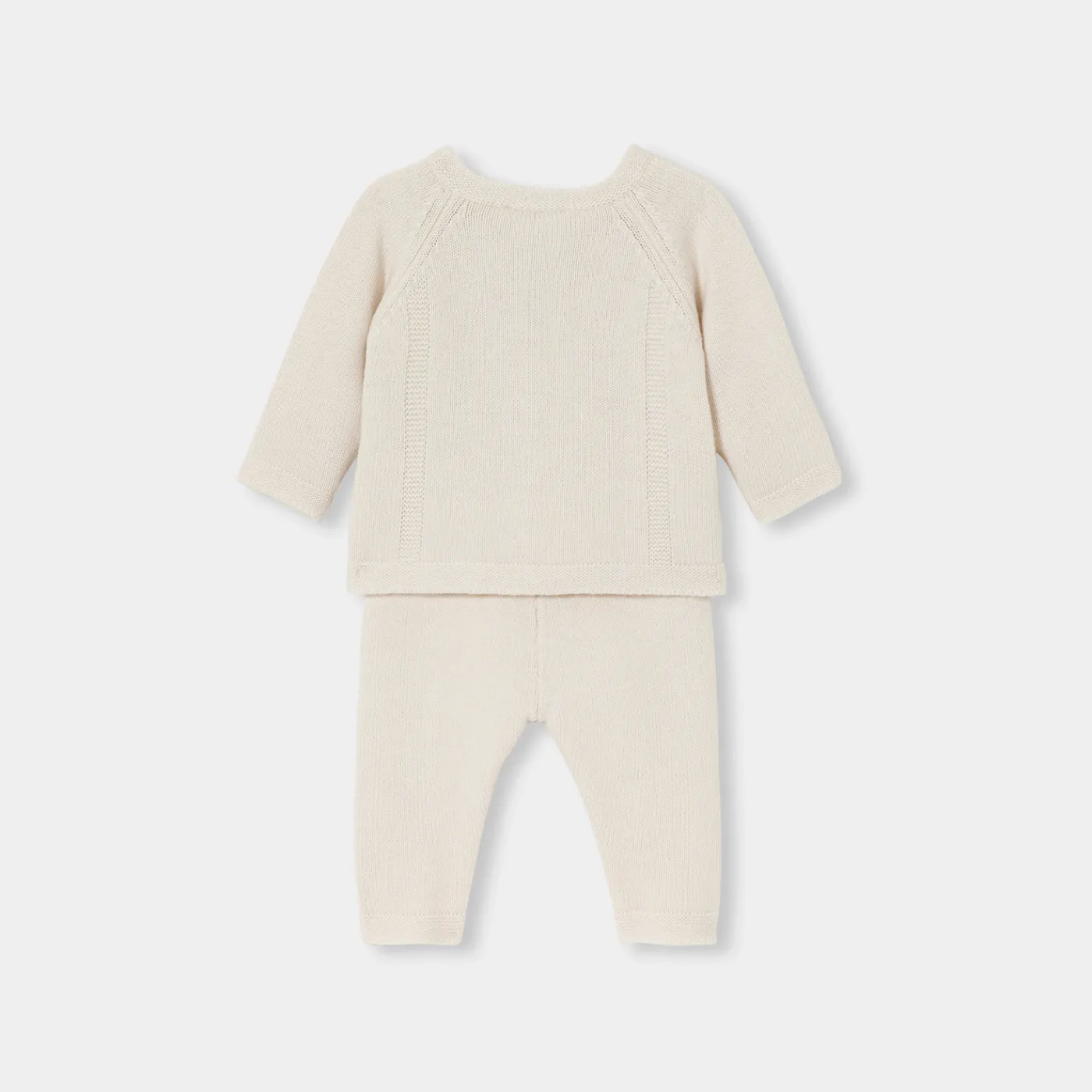 Jacadi Ensemble bébé fille en tricot - blanc doux