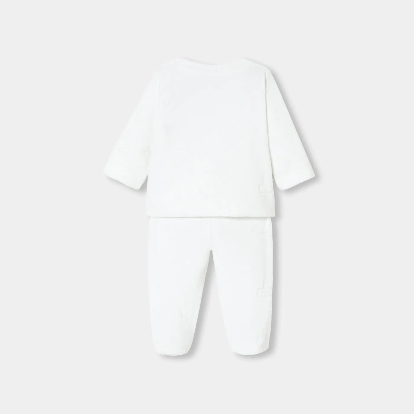 Jacadi Ensemble confort bébé en velours - blanc