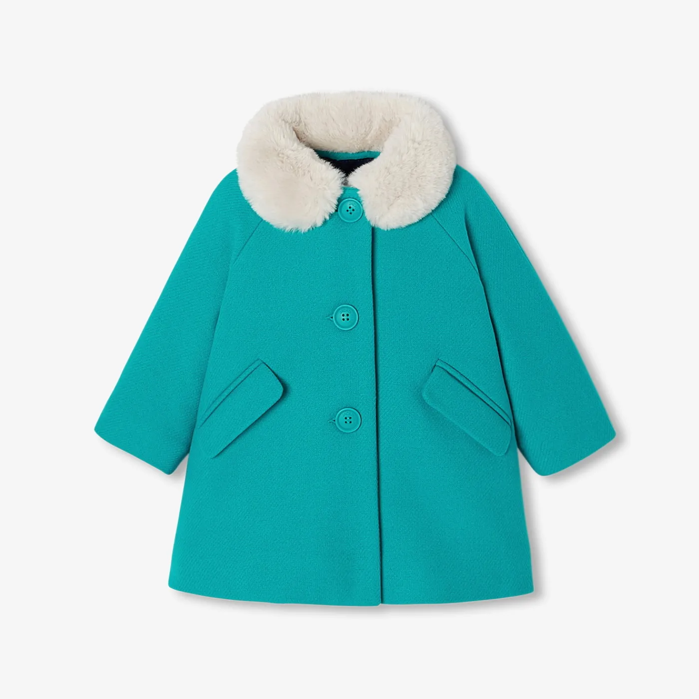 Jacadi Manteau bébé fille en drap de laine -