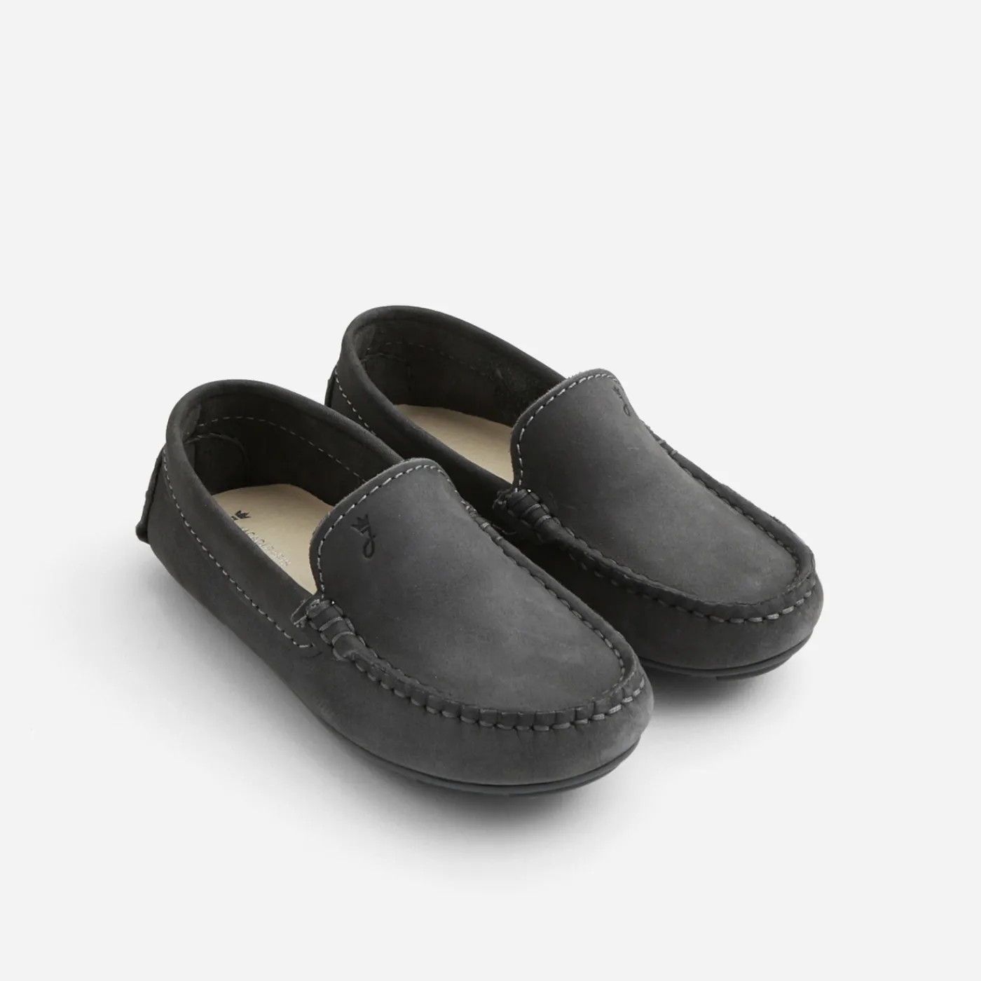 Enfant Jacadi Mocassins enfant garçon en nubuck - gris anthracite