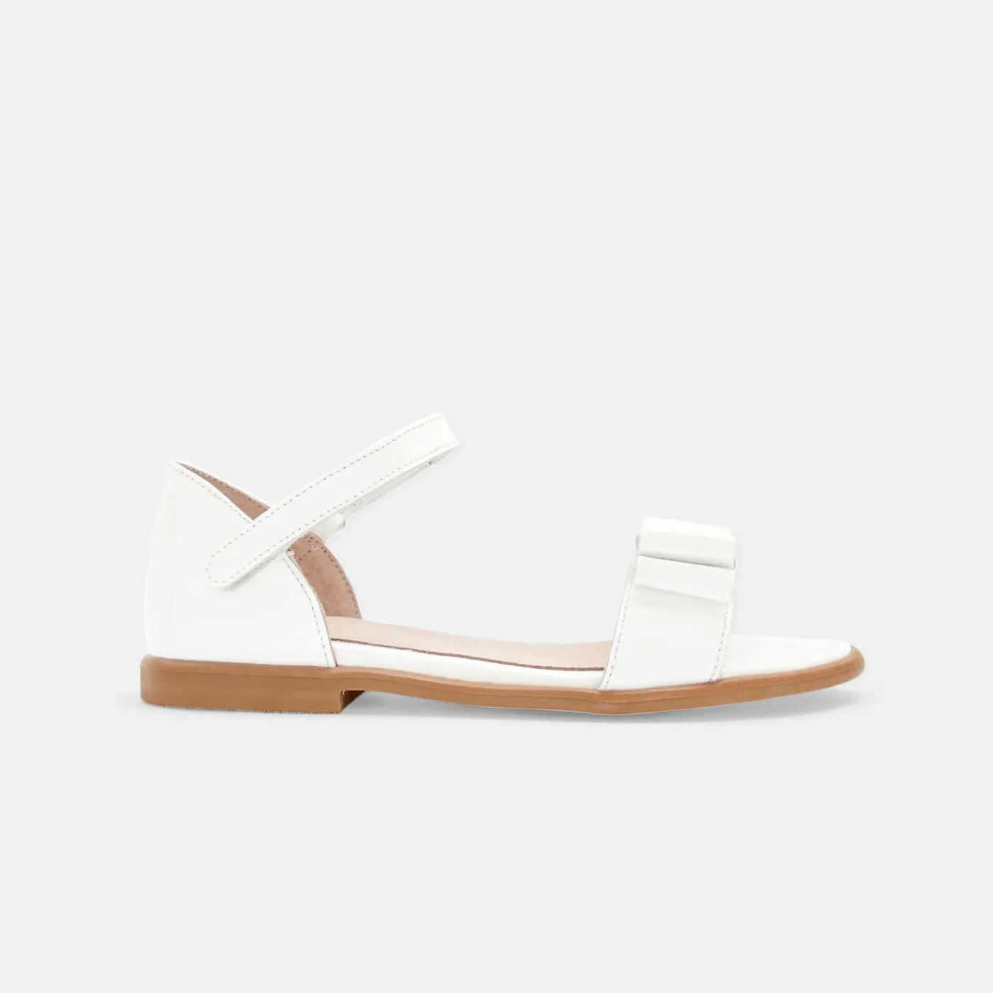 Enfant Jacadi Nu-pieds enfant fille en cuir verni - blanc