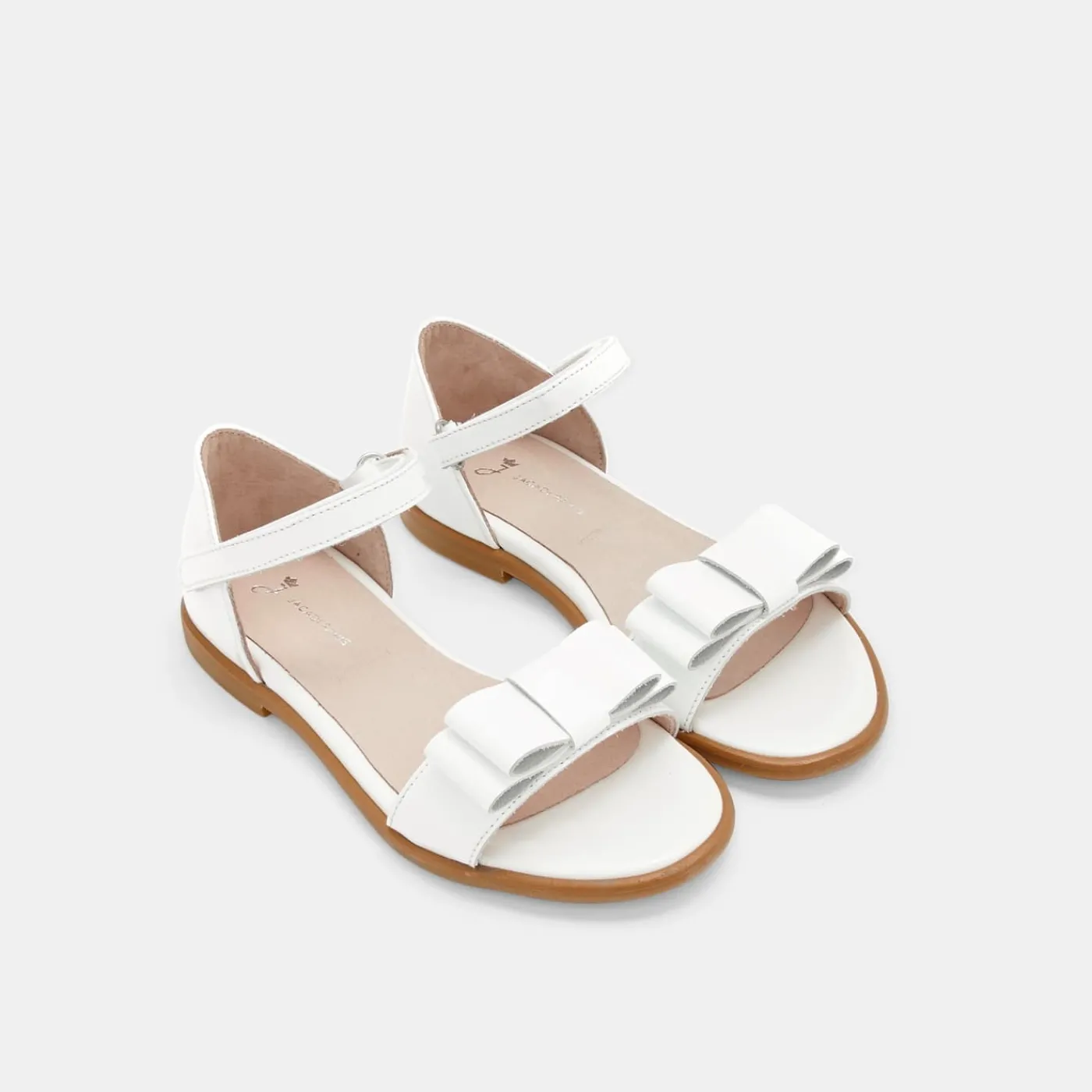 Enfant Jacadi Nu-pieds enfant fille en cuir verni - blanc