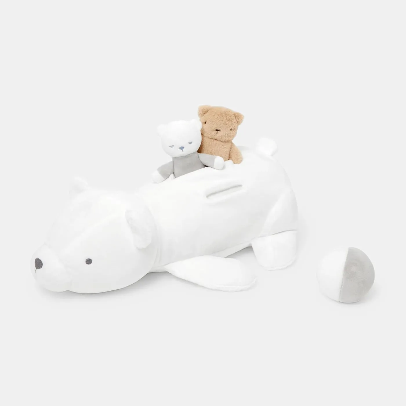 Jacadi Peluche d'activités ours blanc - blanc