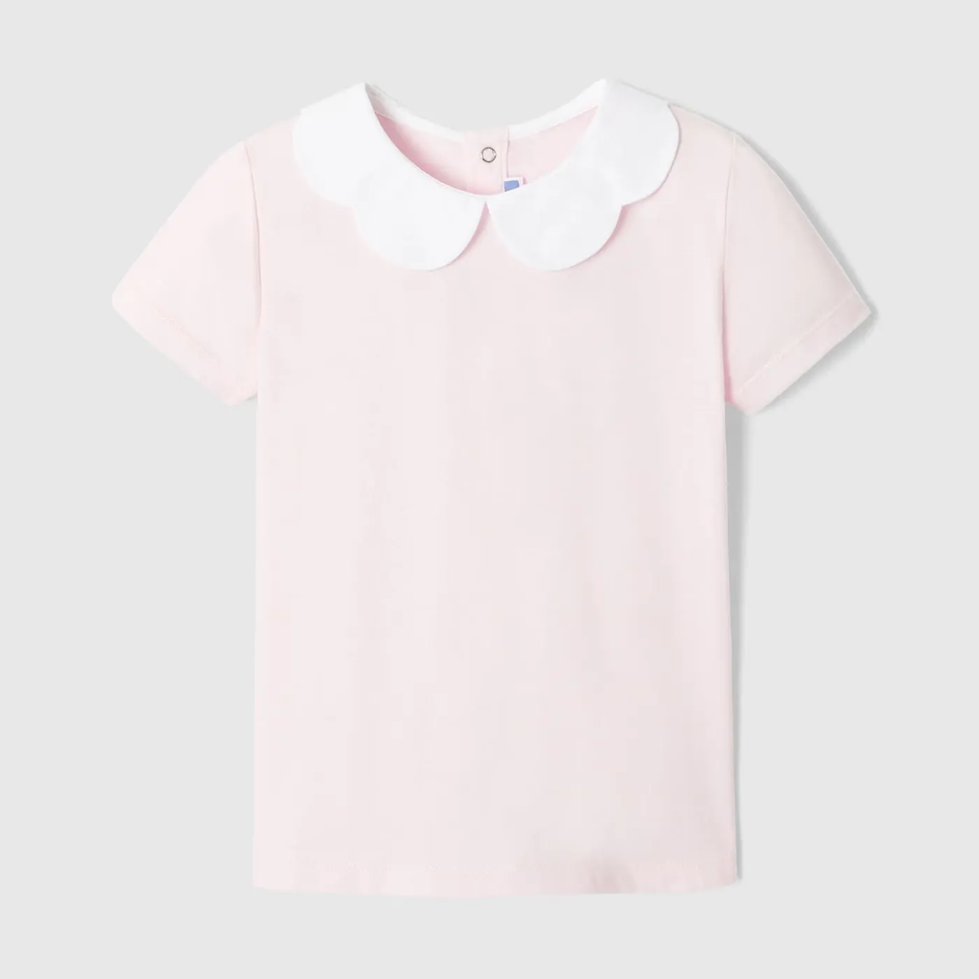 Enfant Jacadi Polo enfant fille à col festonné - rose poudre