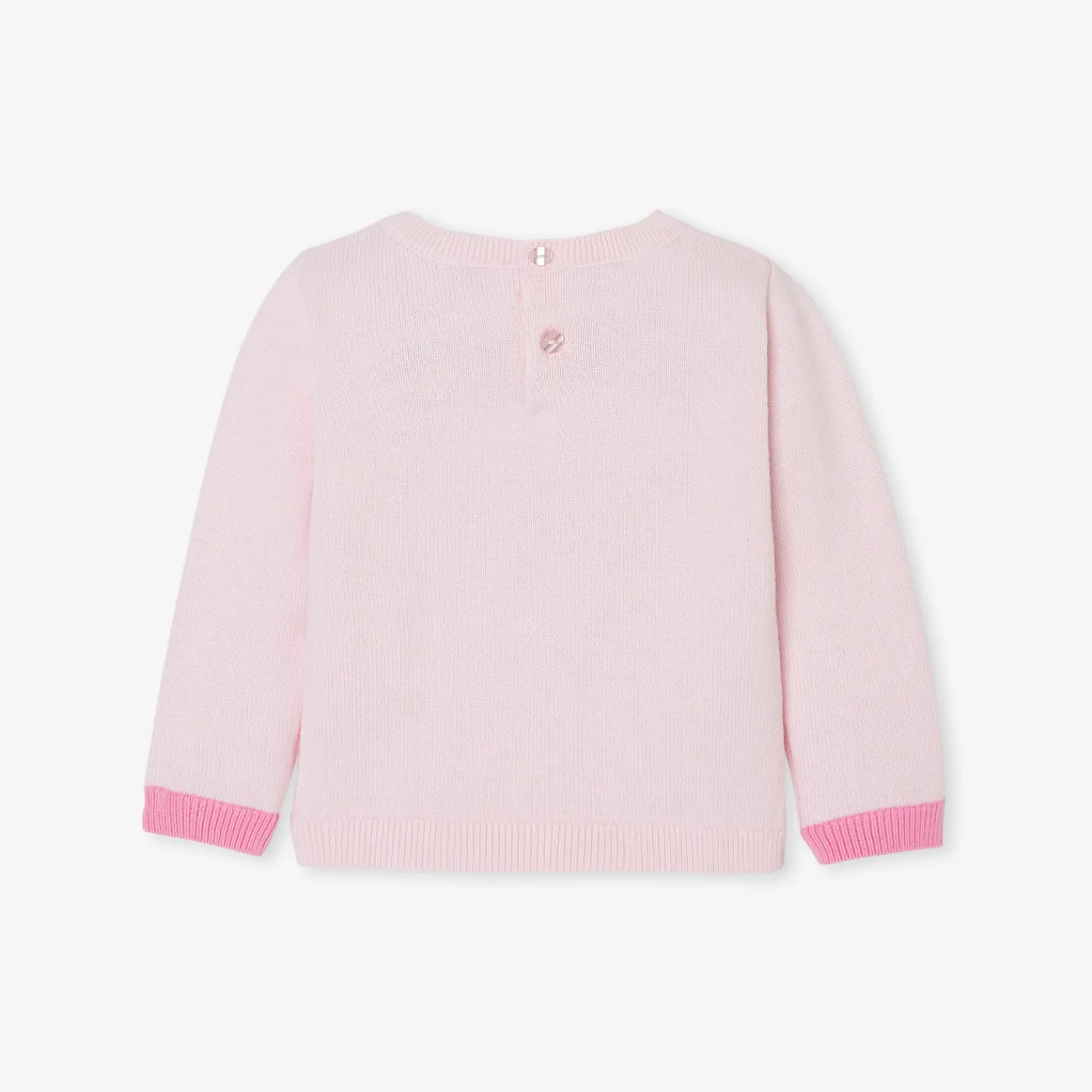 Jacadi Pull bébé fille Intarsia - rose poudre