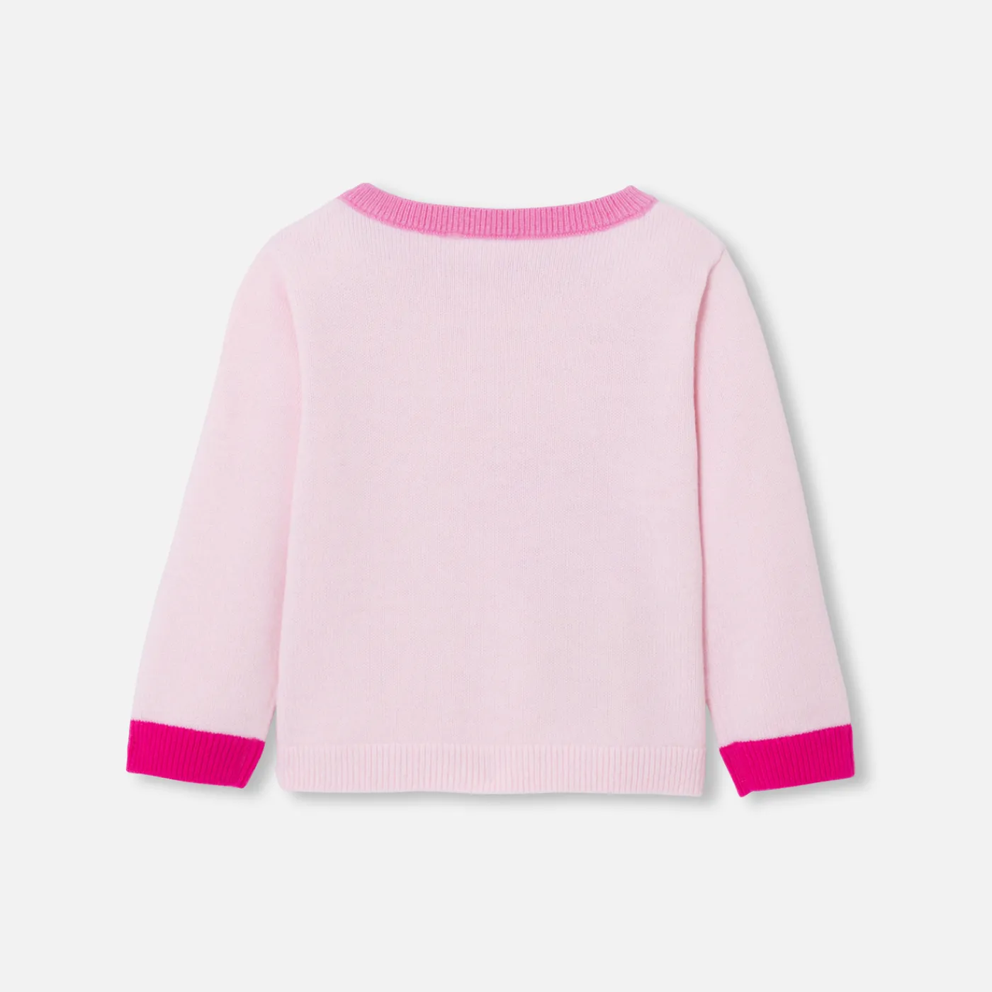 Jacadi Pull bébé fille Intarsia fleurs - rose poudre