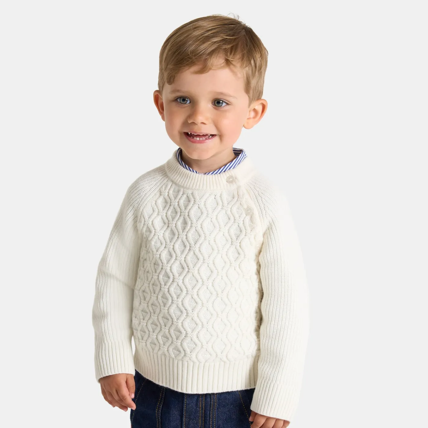 Jacadi Pull bébé garçon - blanc doux