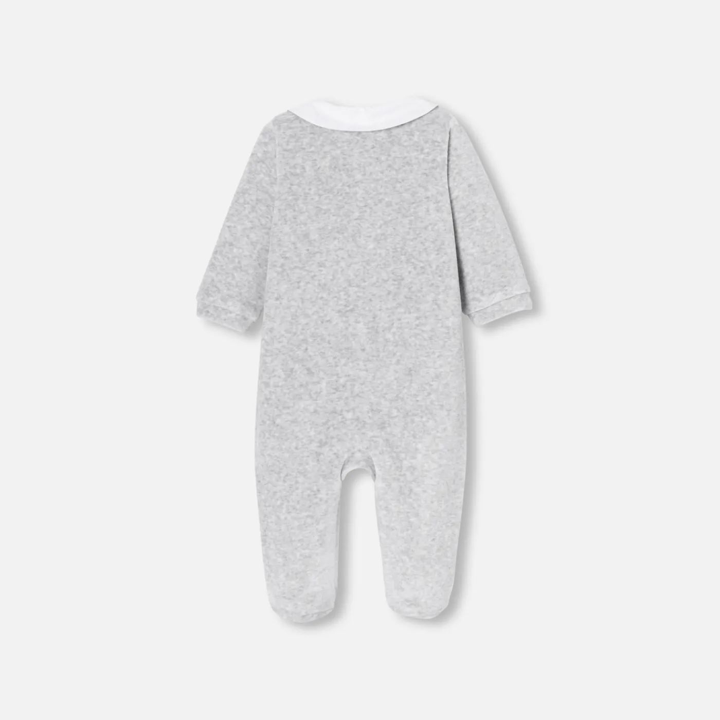 Jacadi Pyjama bébé en velours - gris chine clair