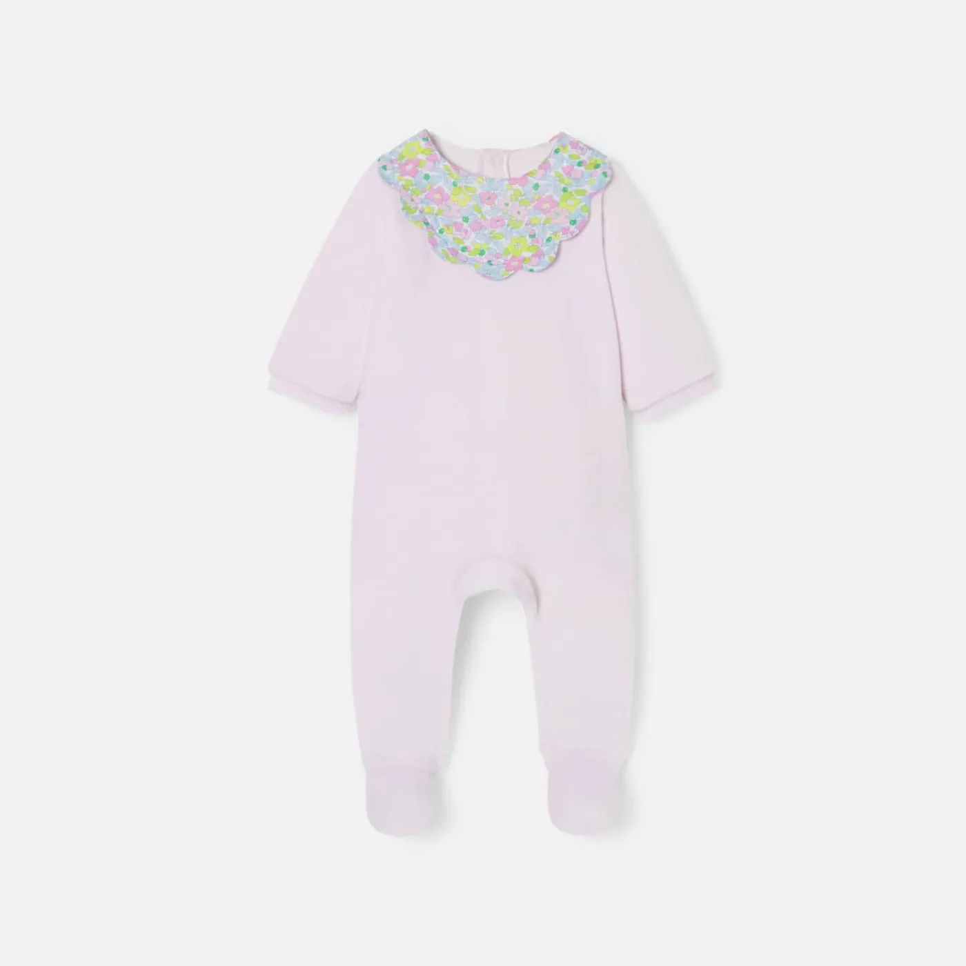 Jacadi Pyjama bébé fille en velours - rose pale