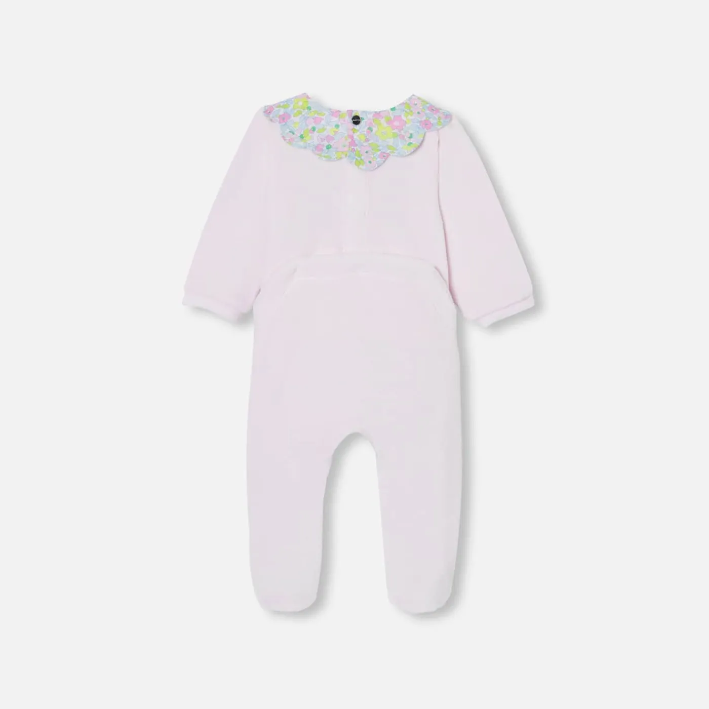 Jacadi Pyjama bébé fille en velours - rose pale