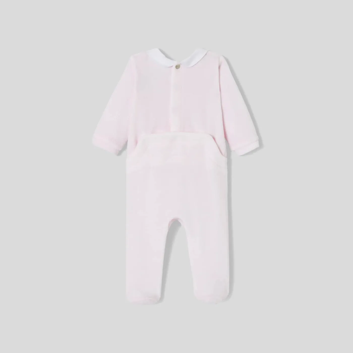 Jacadi Pyjama bébé fille en velours bouclette - rose pale