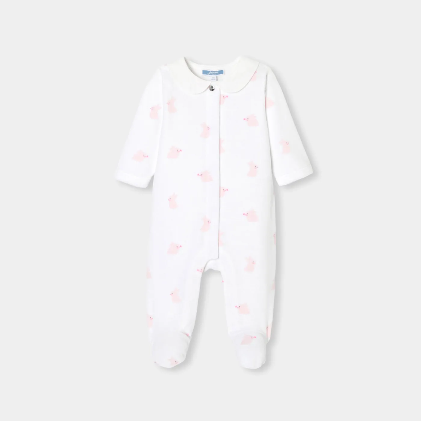 Jacadi Pyjama bébé fille en velours motif lapin -