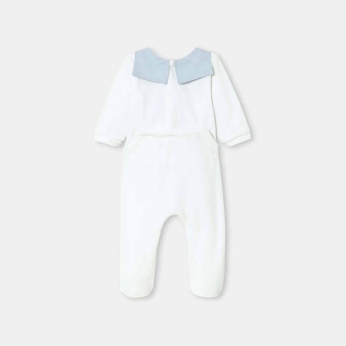 Jacadi Pyjama bébé garçon en velours - blanc