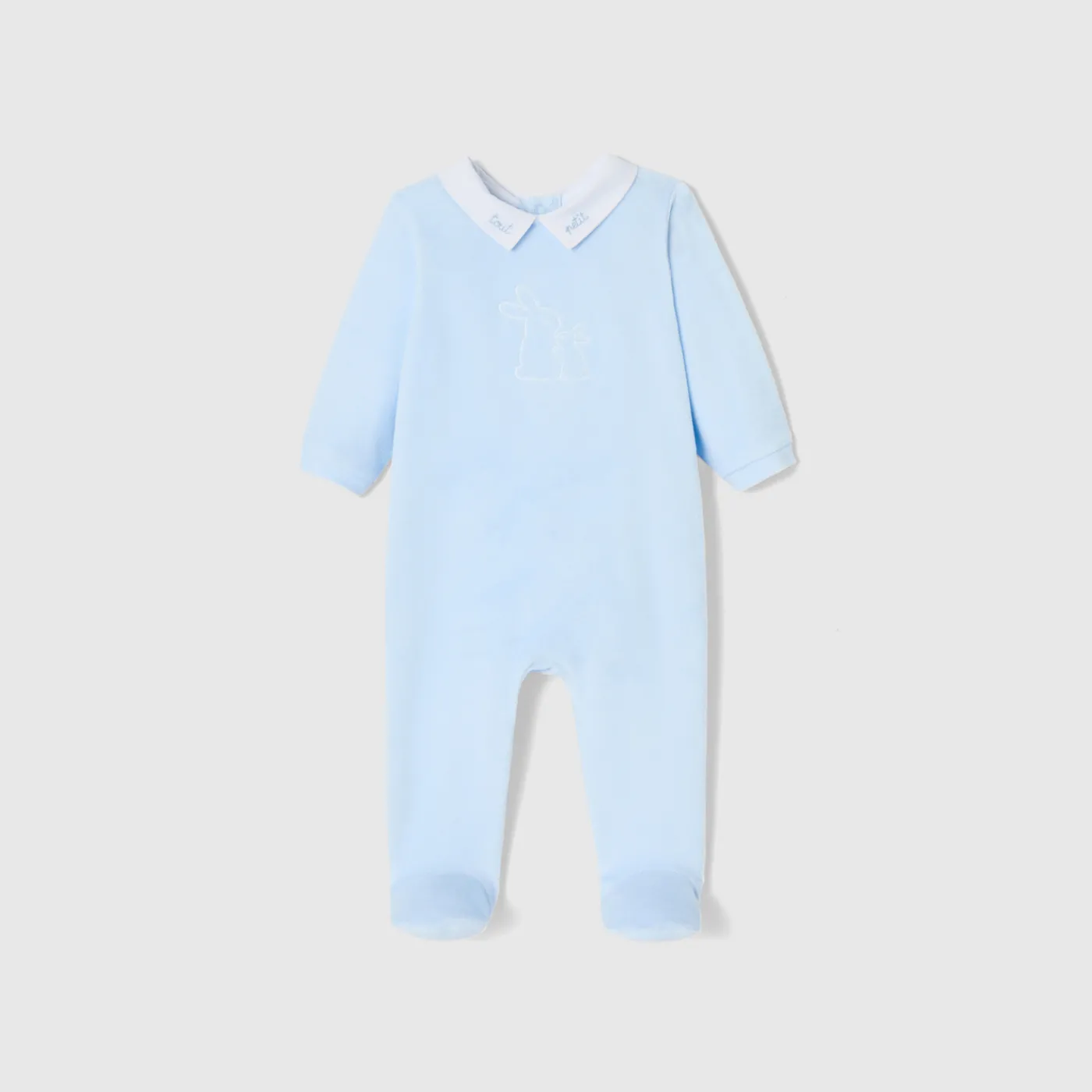 Jacadi Pyjama bébé garçon en velours - celeste