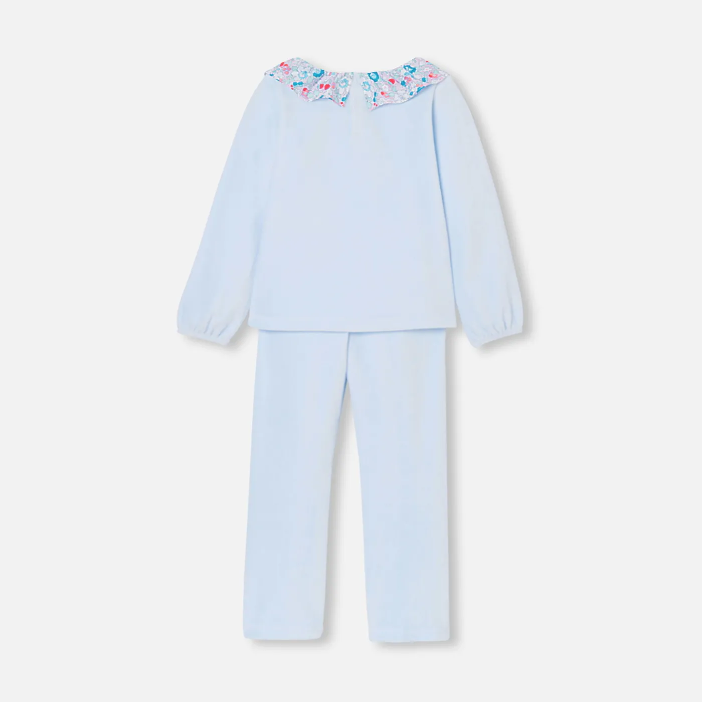 Enfant Jacadi Pyjama enfant fille en velours - celeste