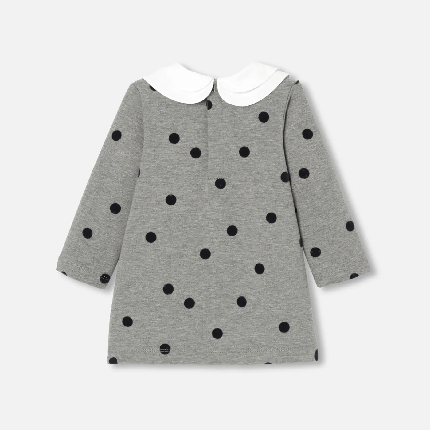 Jacadi Robe bébé fille en molleton - gris anthracite