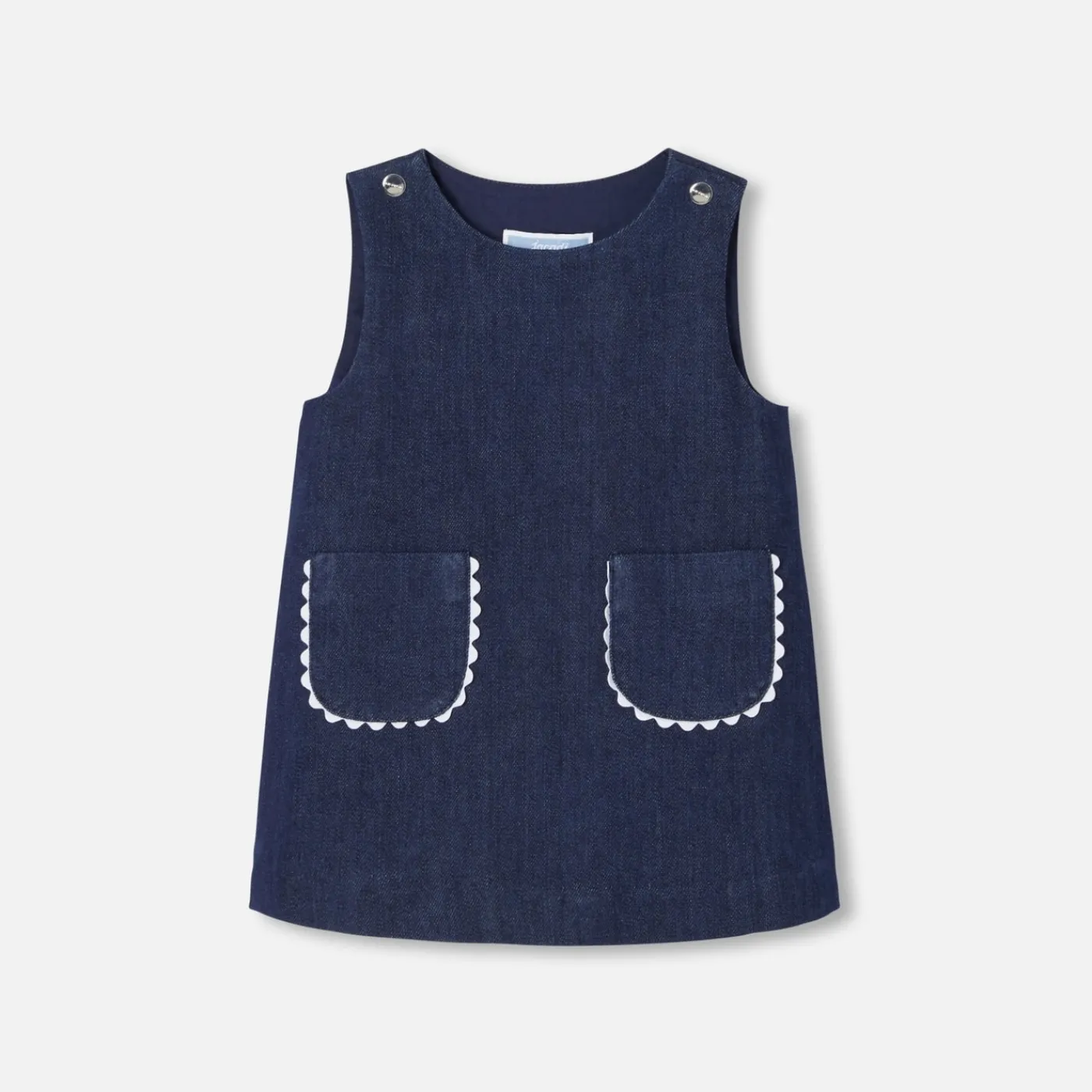 Jacadi Robe chasuble bébé fille en denim -