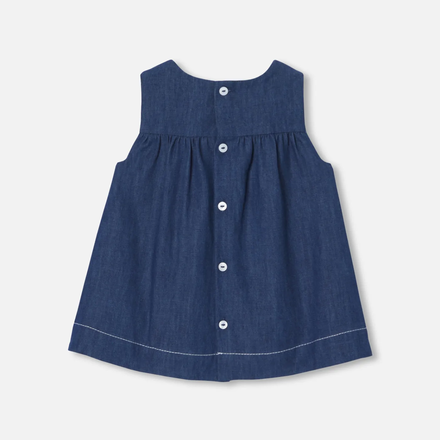 Jacadi Robe chasuble bébé fille en denim léger -