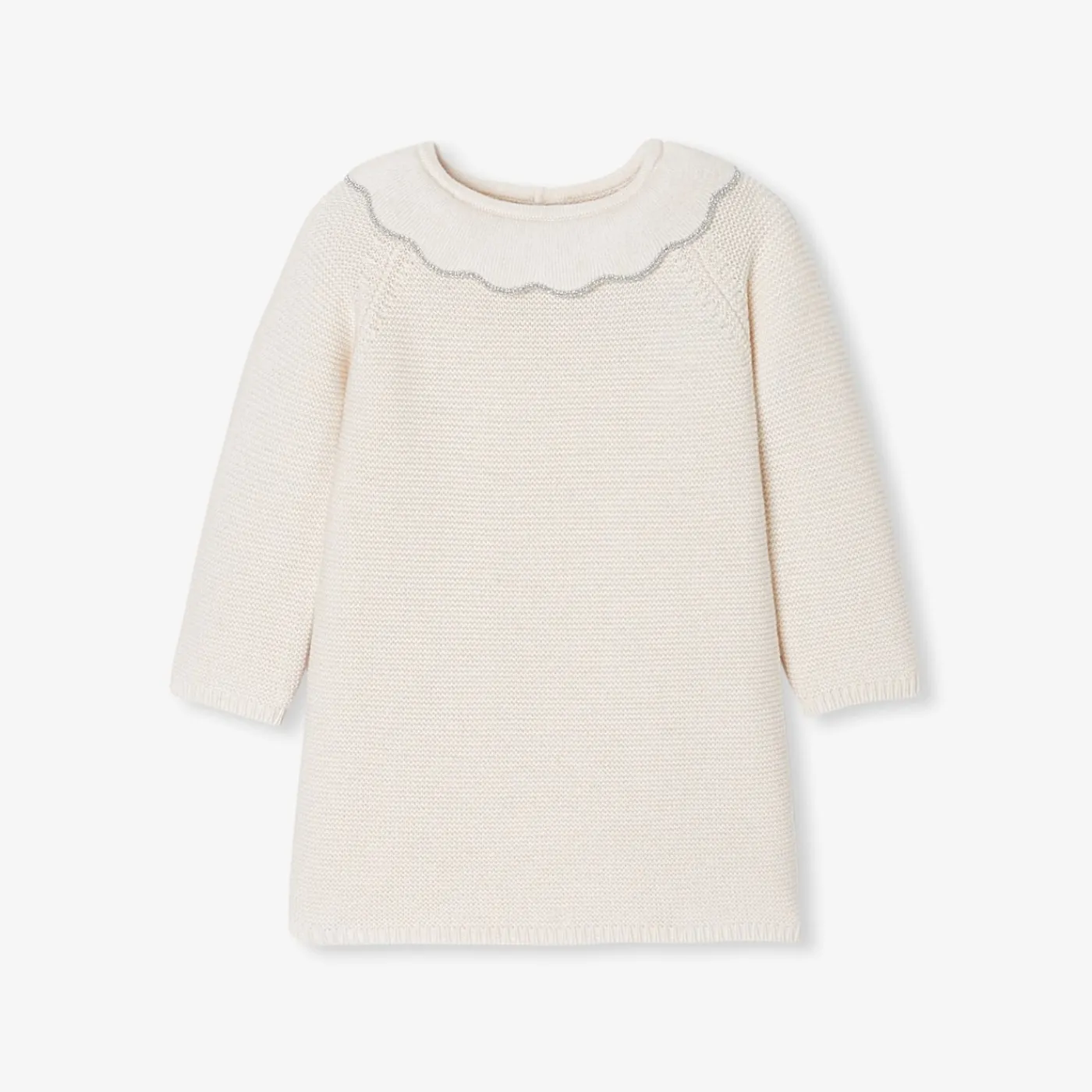 Jacadi Robe en tricot bébé fille - blanc doux