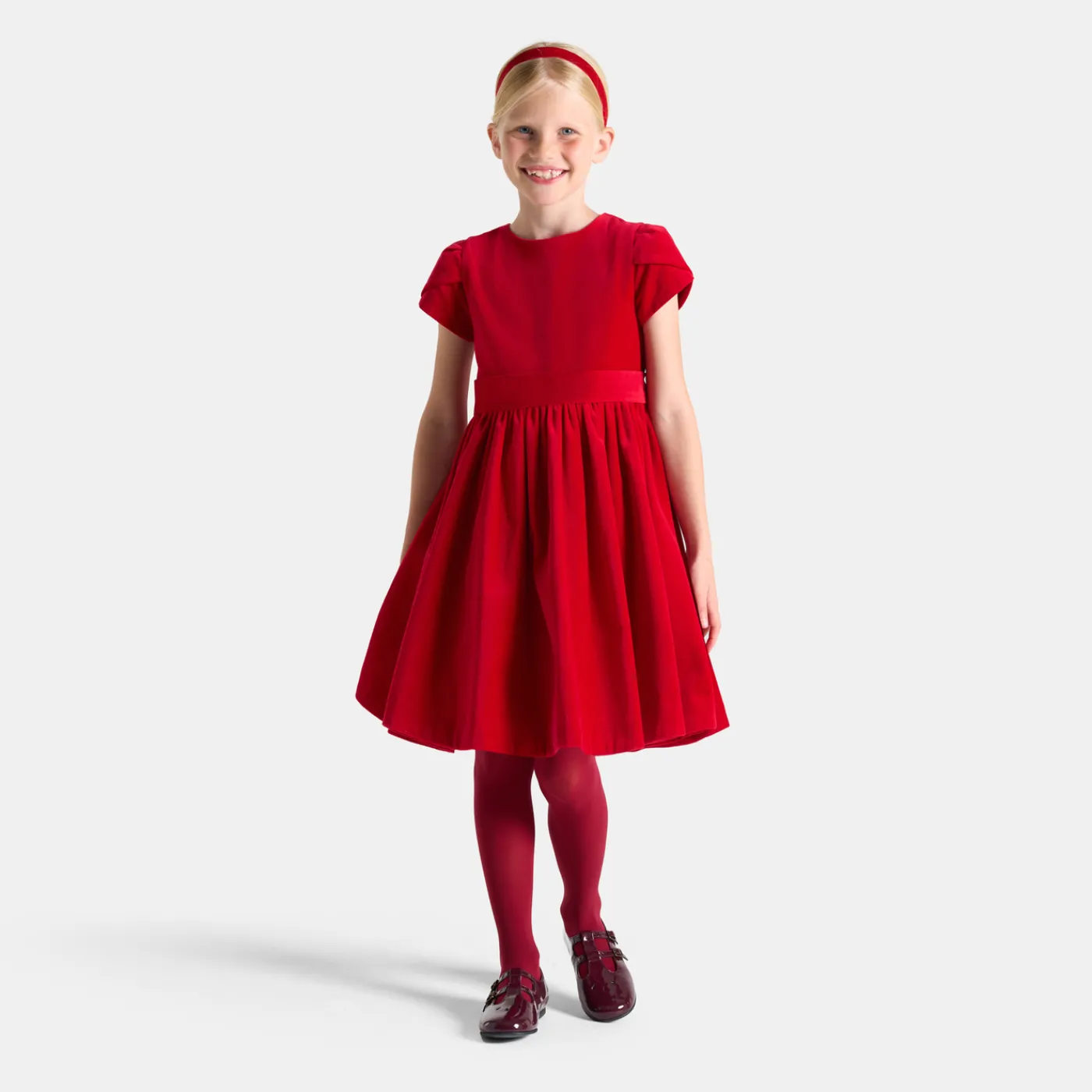 Enfant Jacadi Robe en velours enfant fille - rouge