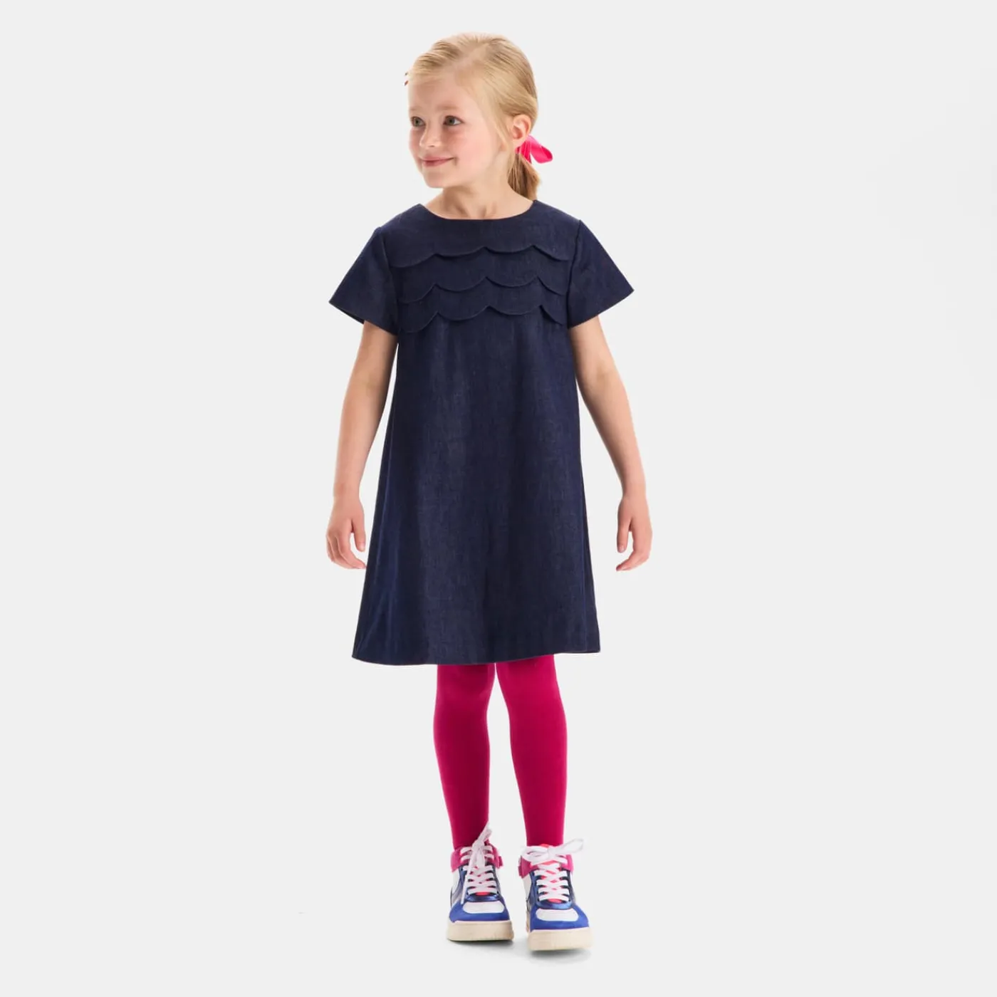 Enfant Jacadi Robe trapèze en jean enfant fille -