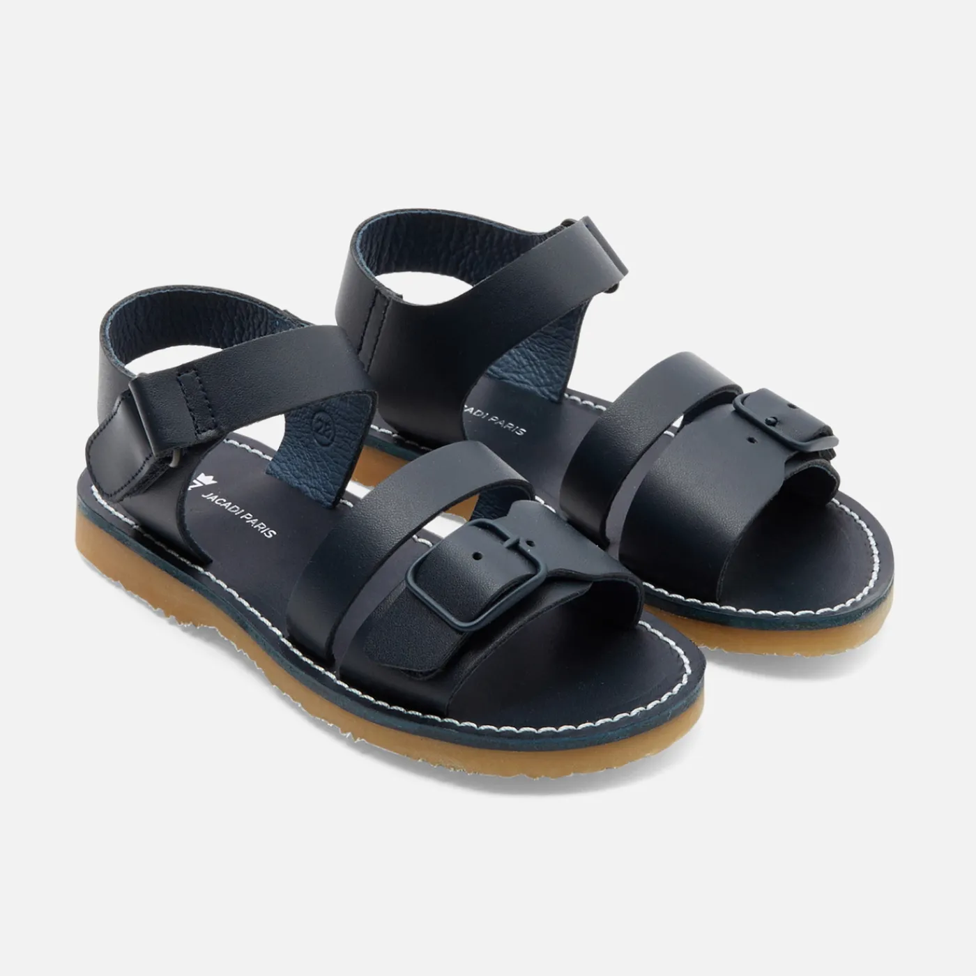 Enfant Jacadi Sandales enfant garçon en cuir lisse - marine