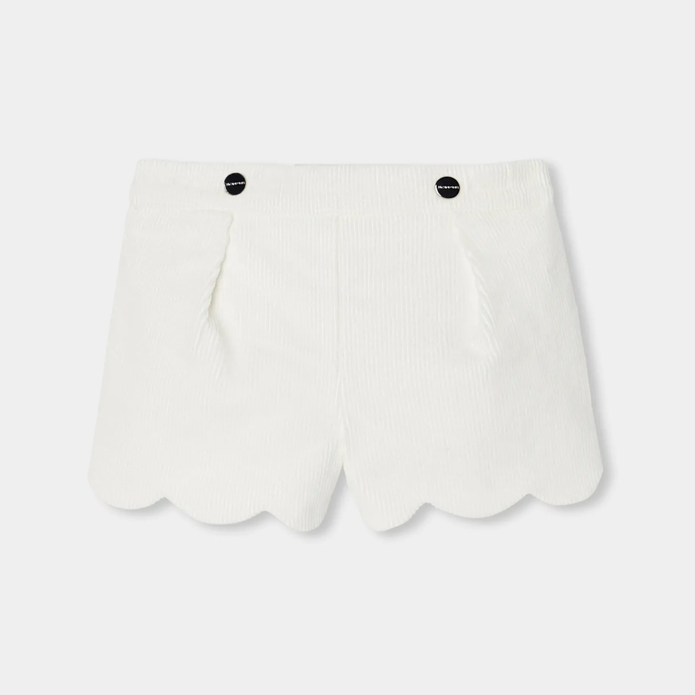 Jacadi Short bébé fille en velours - blanc doux