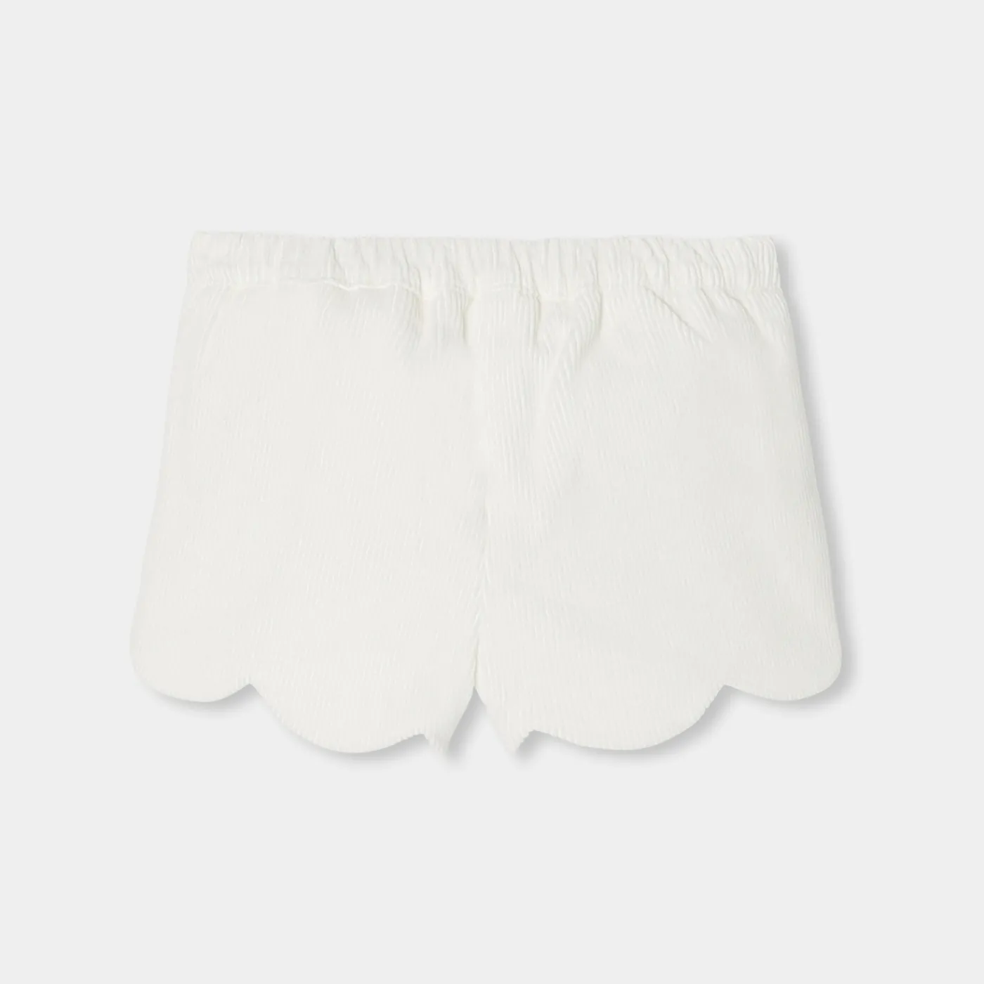 Jacadi Short bébé fille en velours - blanc doux