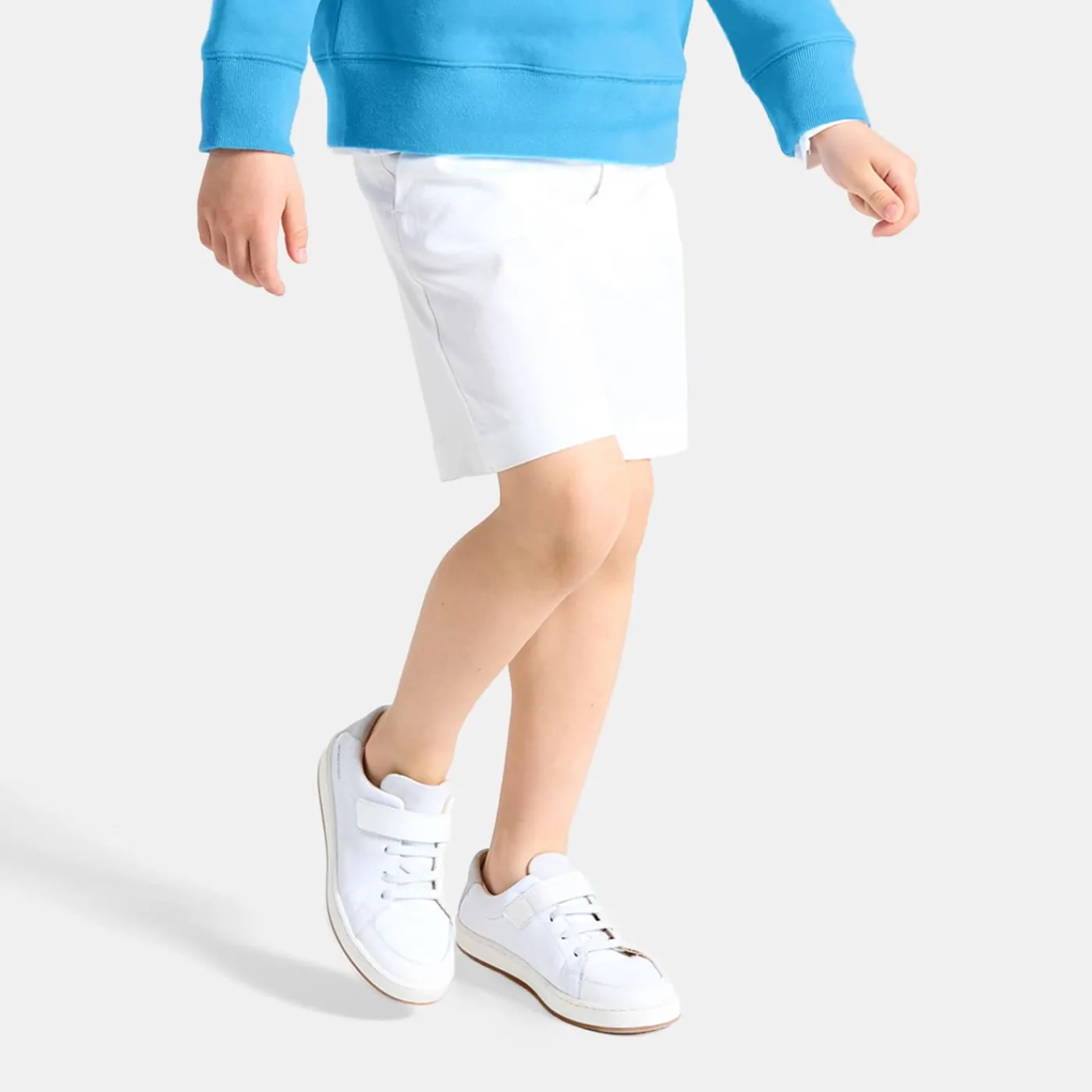 Enfant Jacadi Tennis enfant en cuir lisse - blanc