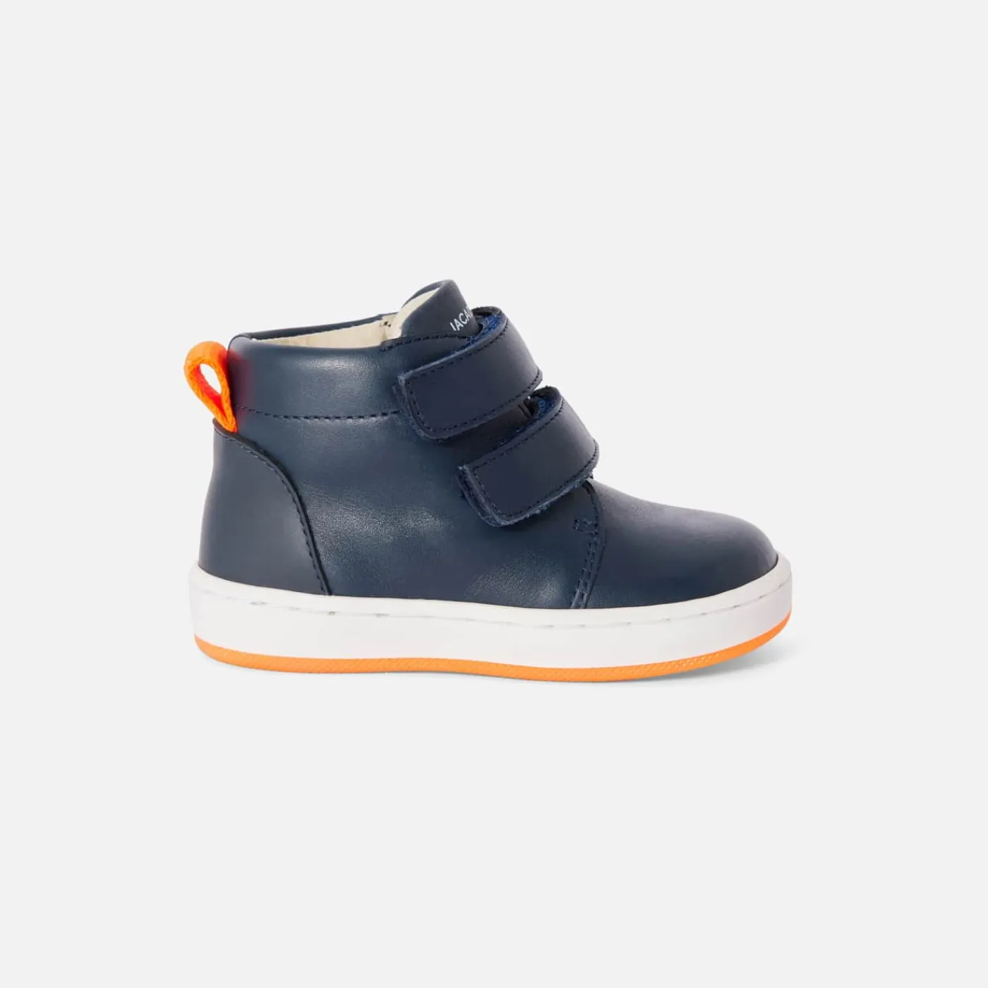 Jacadi Tennis montantes bébé garçon en cuir lisse - marine