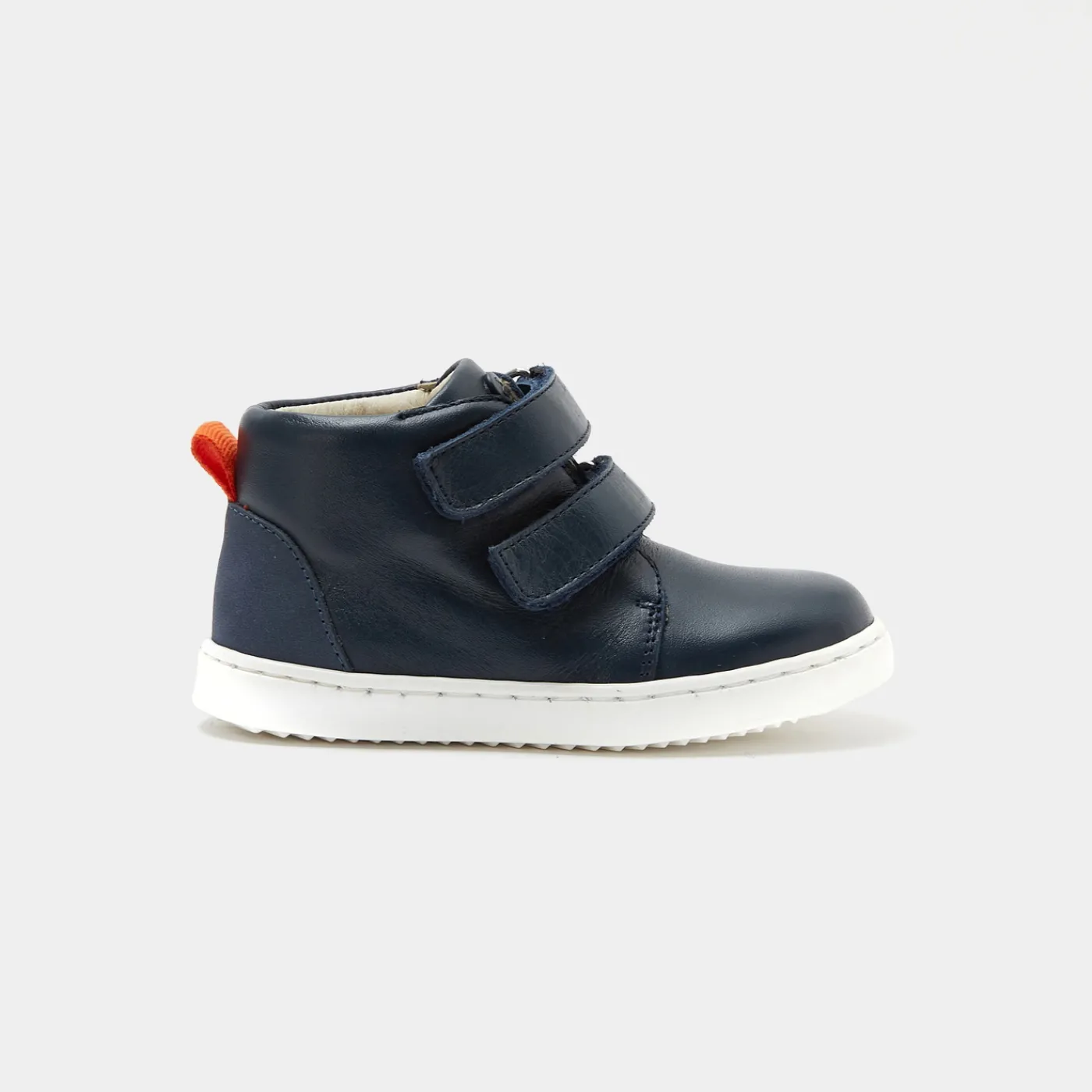 Jacadi Tennis montantes bébé garçon en cuir lisse - marine