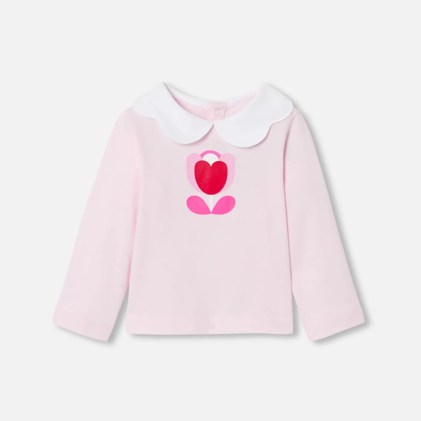 Jacadi T-shirt bébé fille manches longues - rose poudre